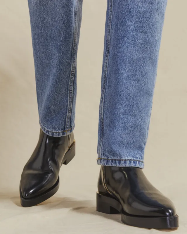 SKYE ANKLE BOOT LEATHER | Black sold by Jigsaw