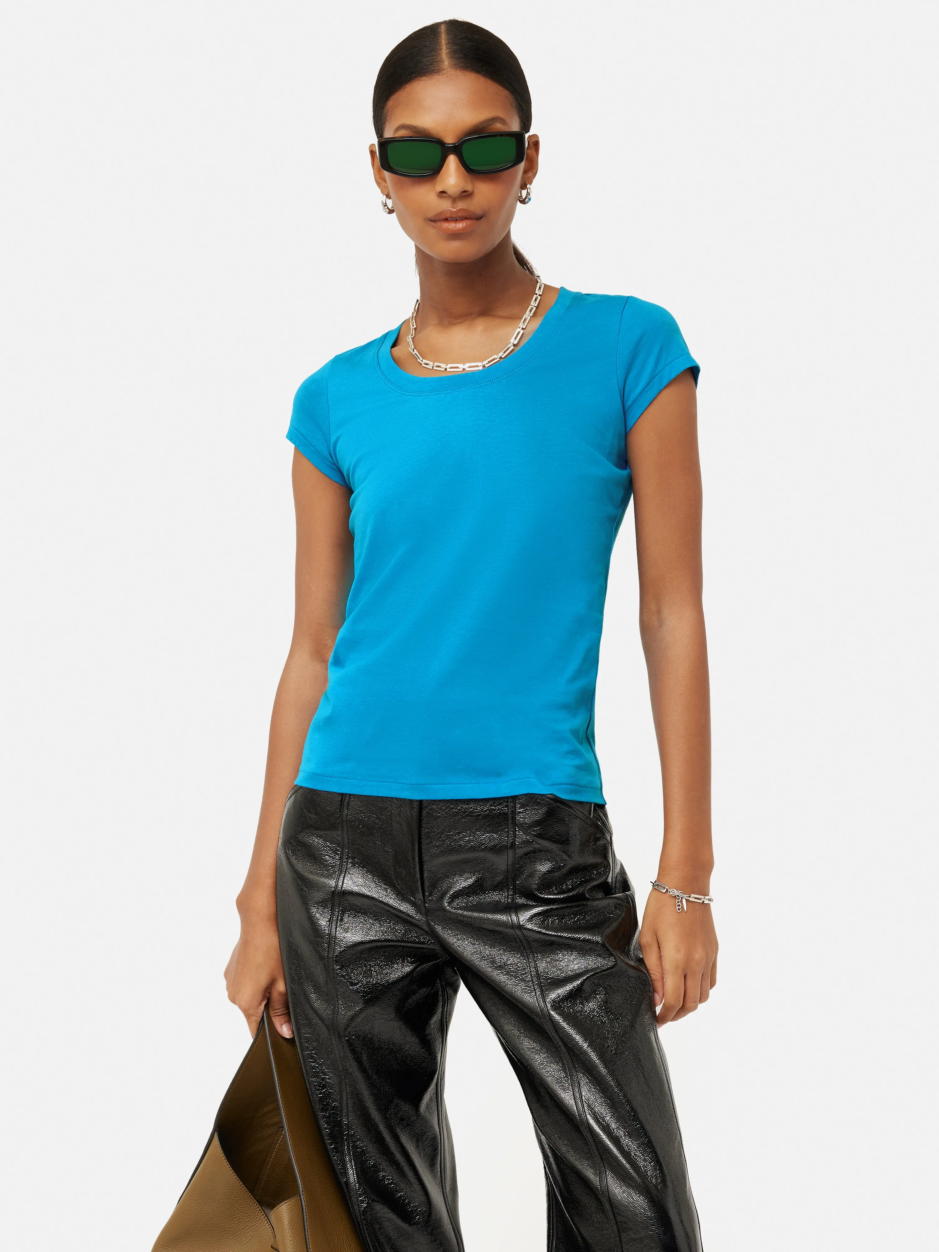 Supima Cotton Short Sleeve Tee | Turquoise Sea sold by Jigsaw