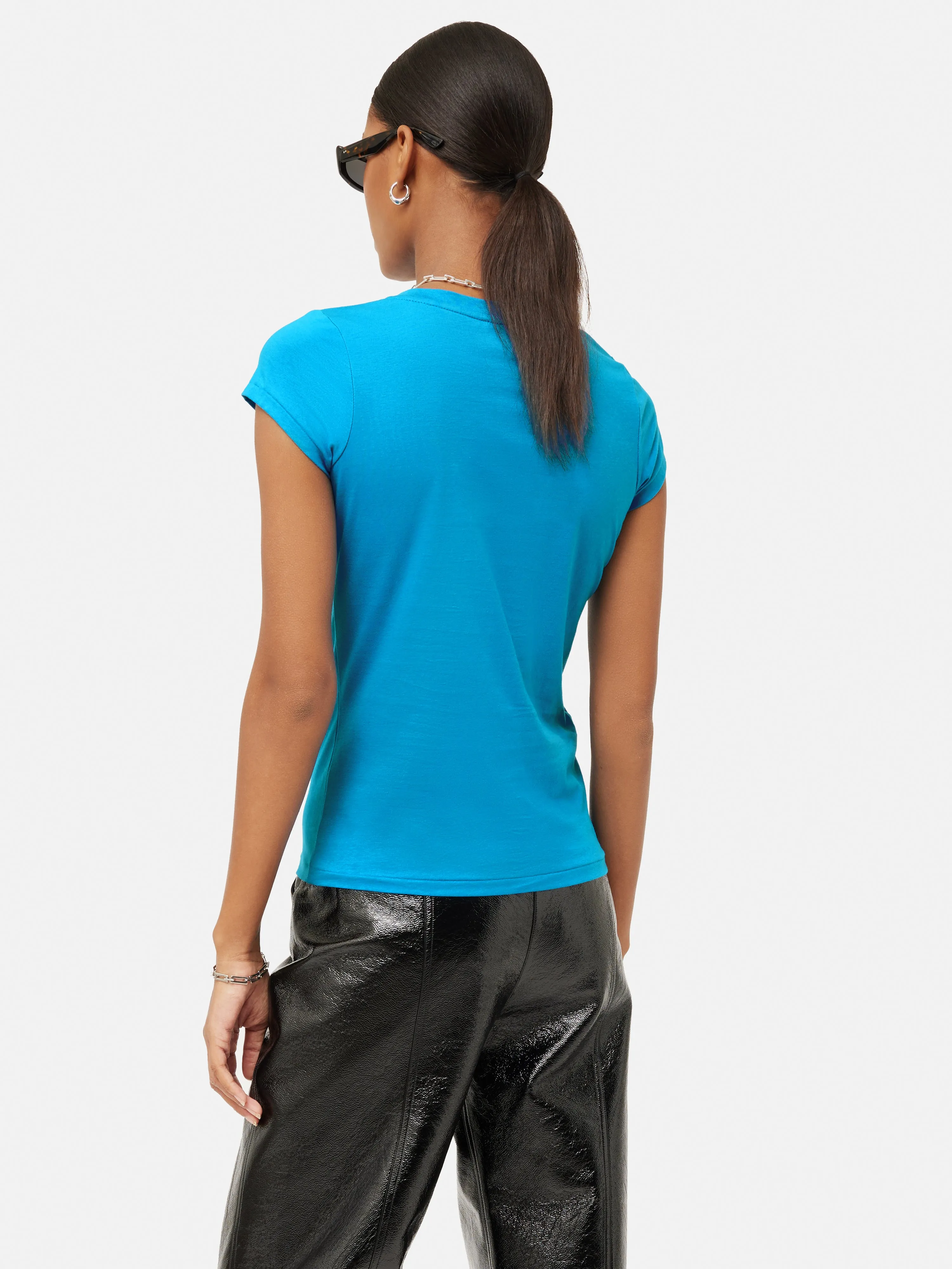 Supima Cotton Short Sleeve Tee | Turquoise Sea sold by Jigsaw product image thumbnail 5