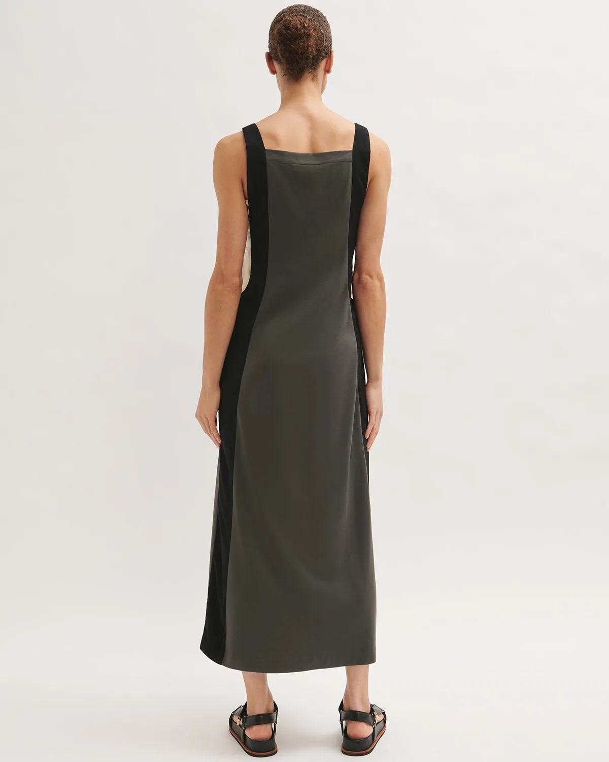 Satin Stripe Maxi Dress | Grey sold by Jigsaw product image thumbnail 3