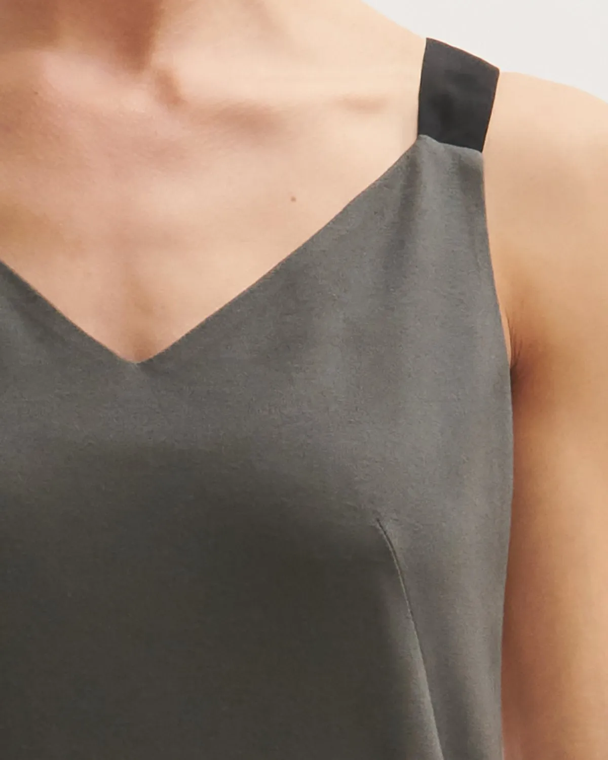 Satin Stripe Maxi Dress | Grey sold by Jigsaw product image thumbnail 4