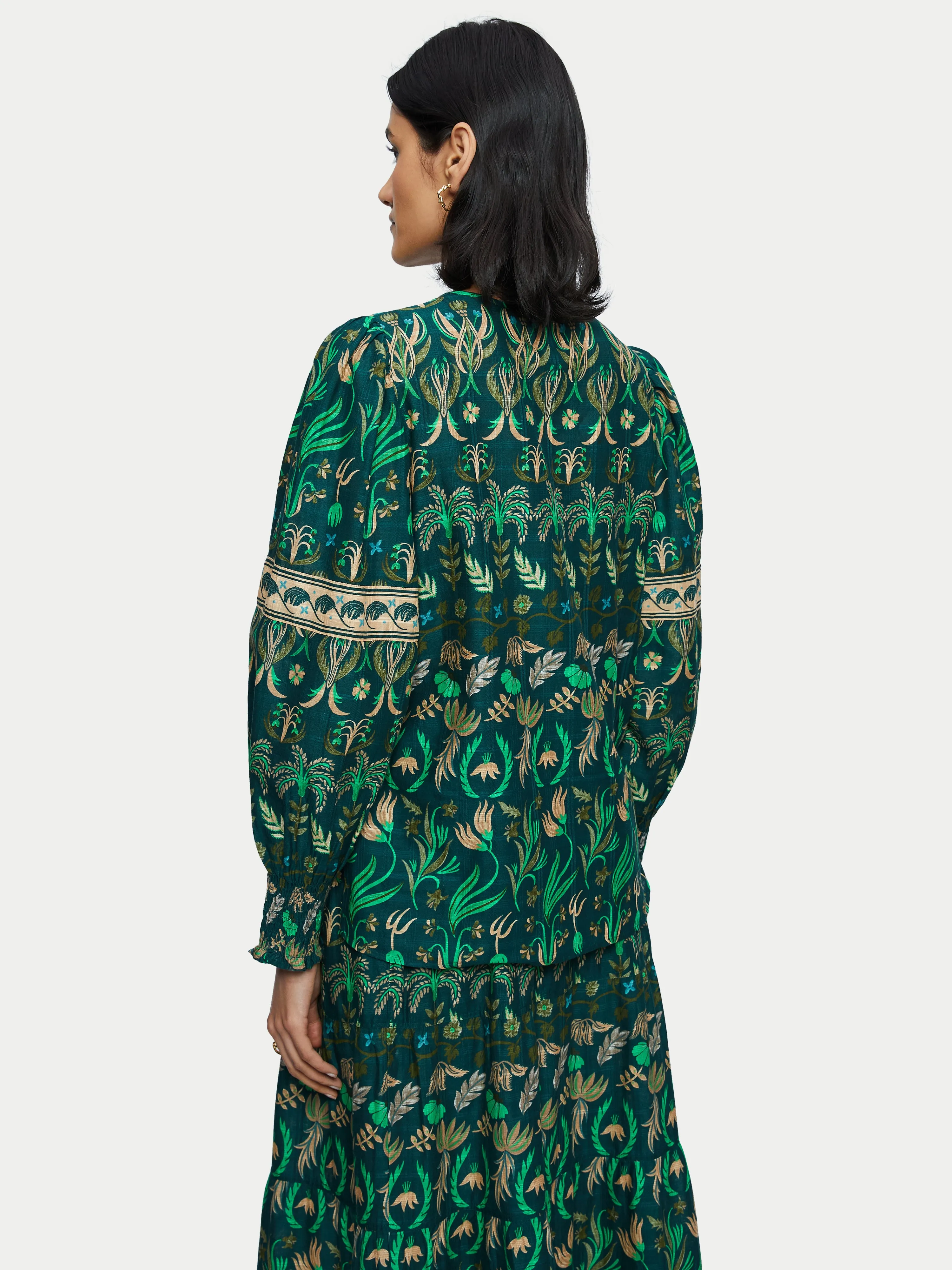 Cotton Botanical Floral Top | Green sold by Jigsaw product image thumbnail 4