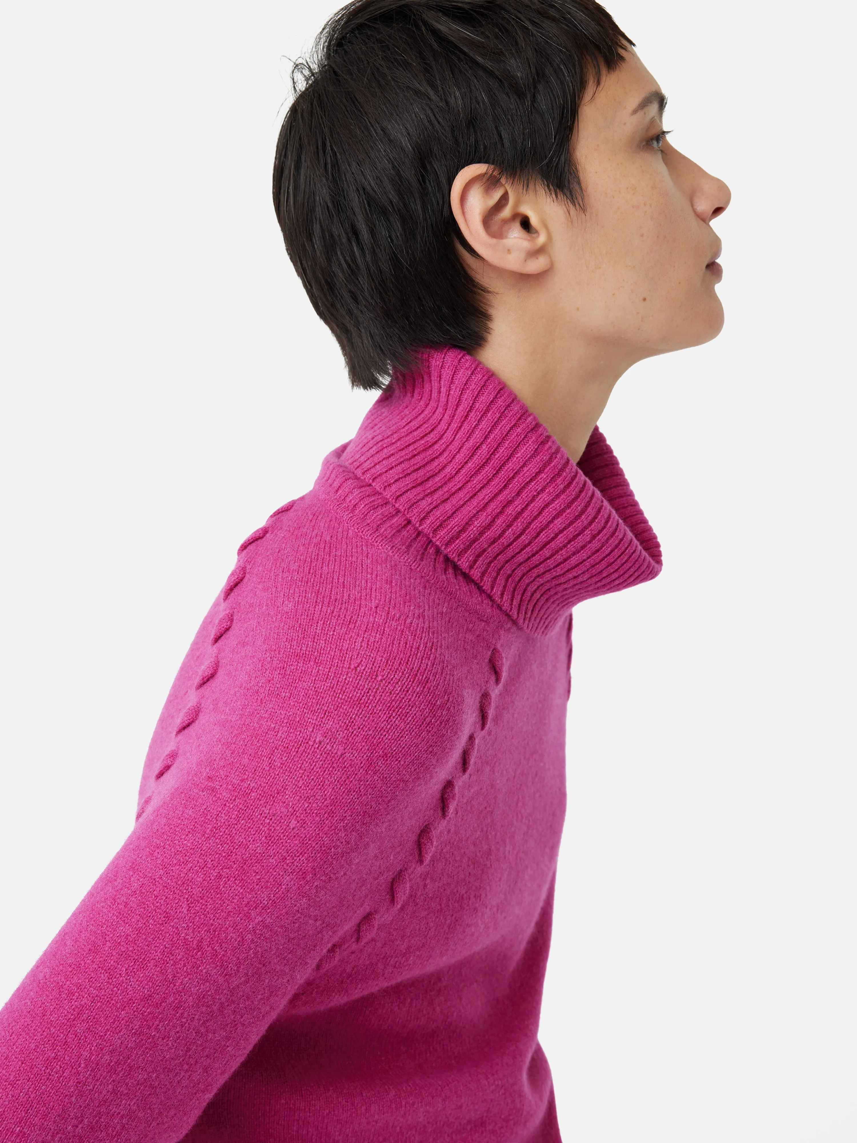 Merino Scoop Hem Jumper | Pink sold by Jigsaw product image thumbnail 2
