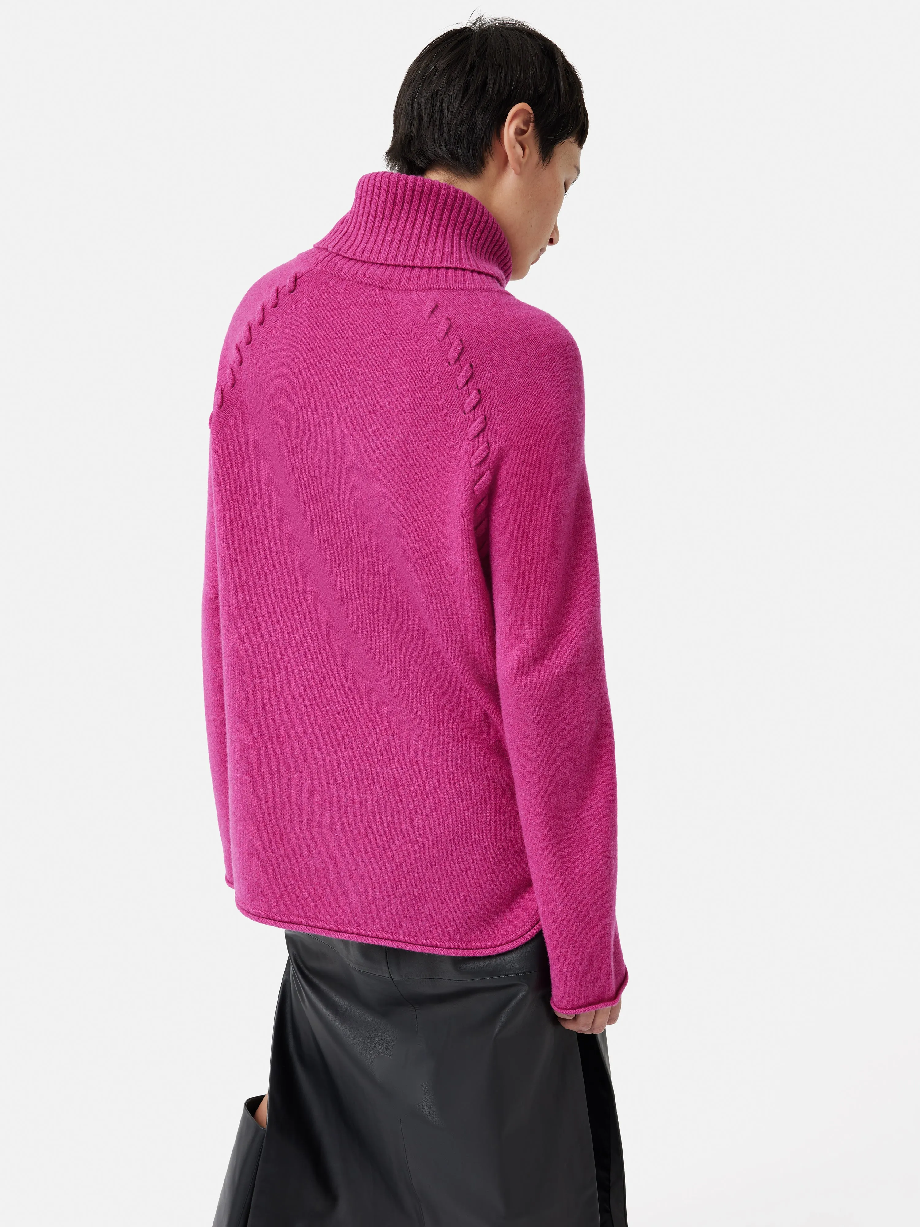 Merino Scoop Hem Jumper | Pink sold by Jigsaw product image thumbnail 5