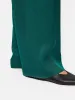 Satin Pleat Trouser | Green sold by Jigsaw