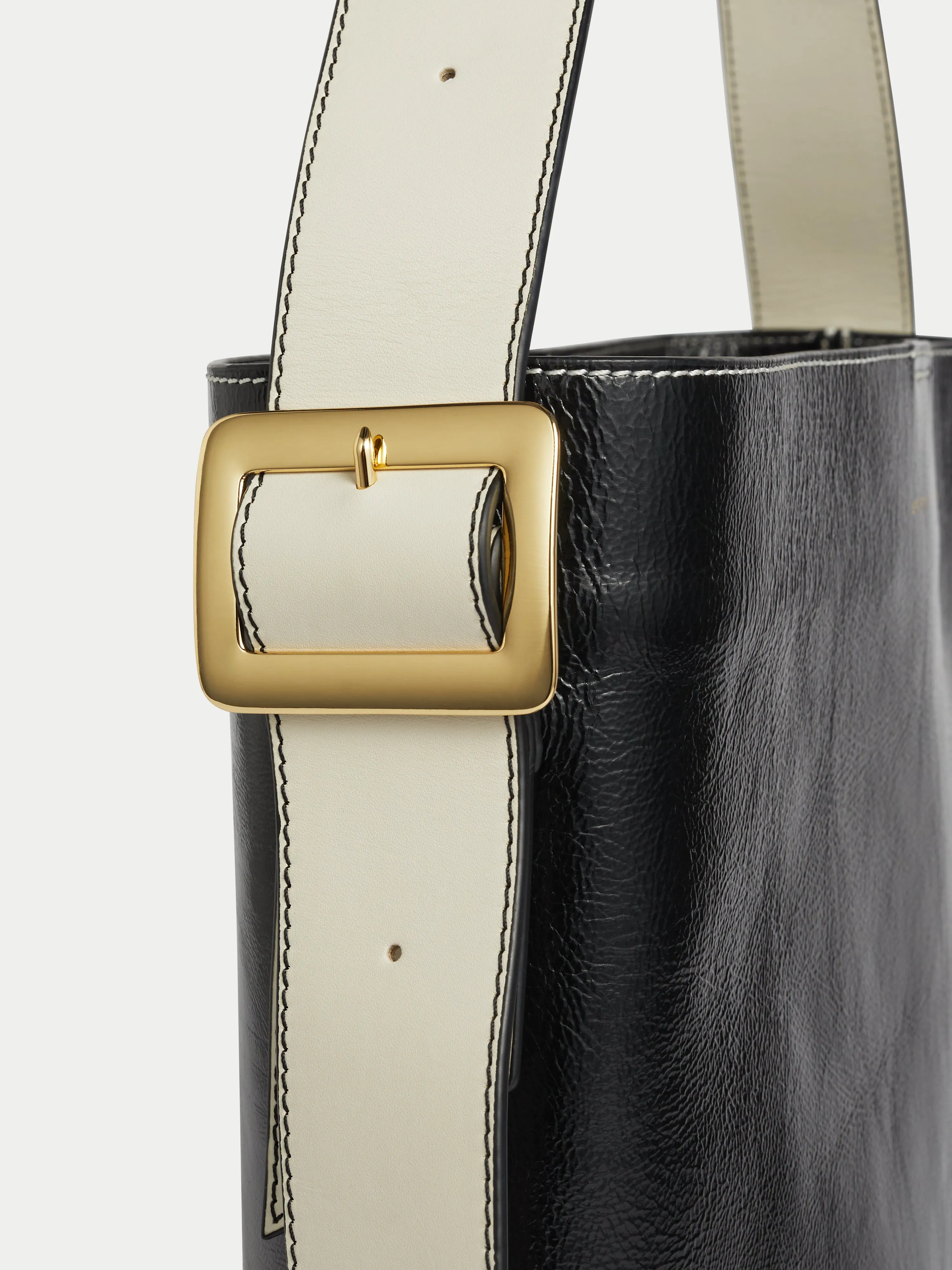 Zoey Buckle Patent Xl Tote | Black sold by Jigsaw product image thumbnail 4