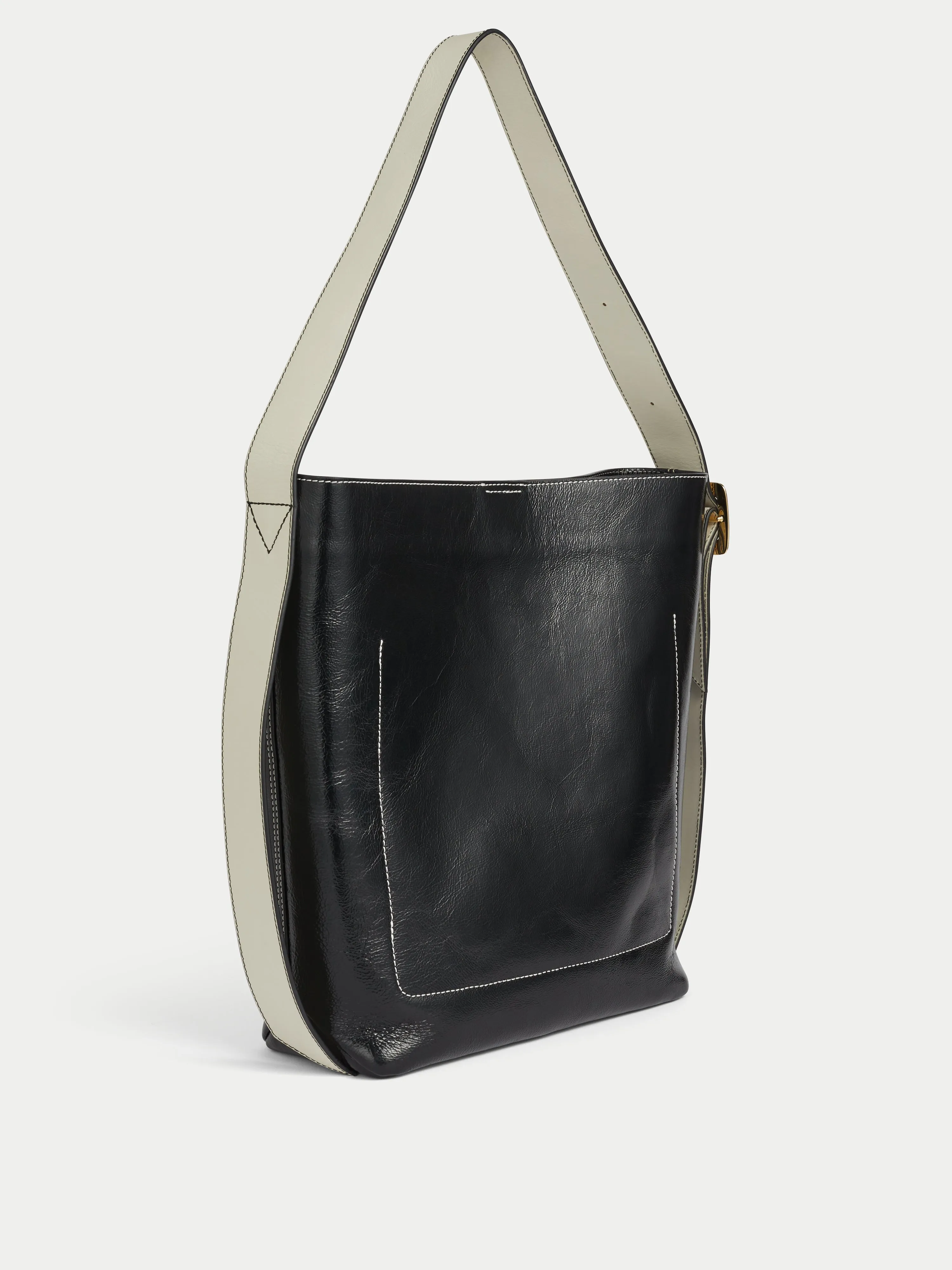 Zoey Buckle Patent Xl Tote | Black sold by Jigsaw product image thumbnail 2