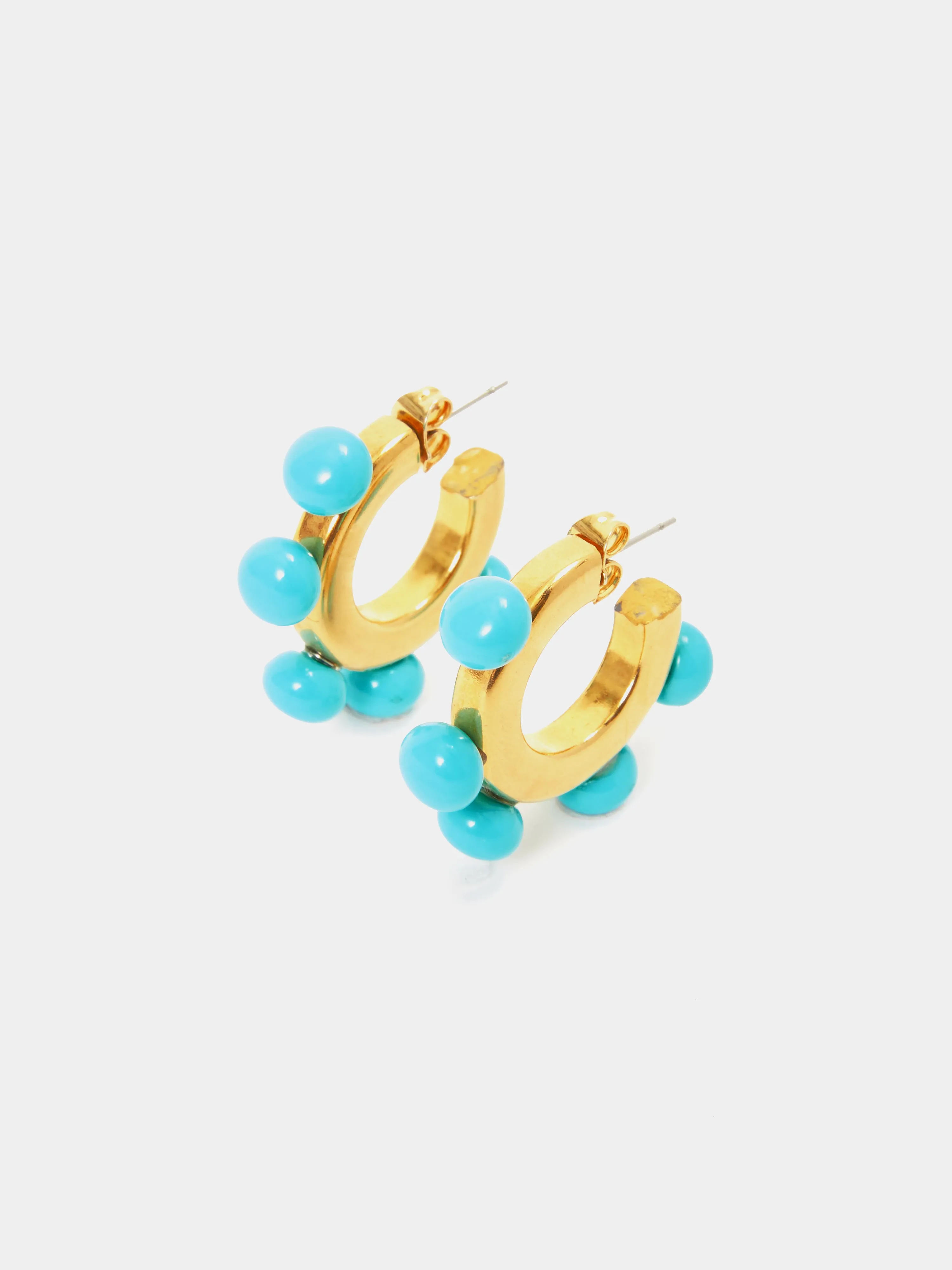 Ball Hoop Earring | Blue sold by Jigsaw