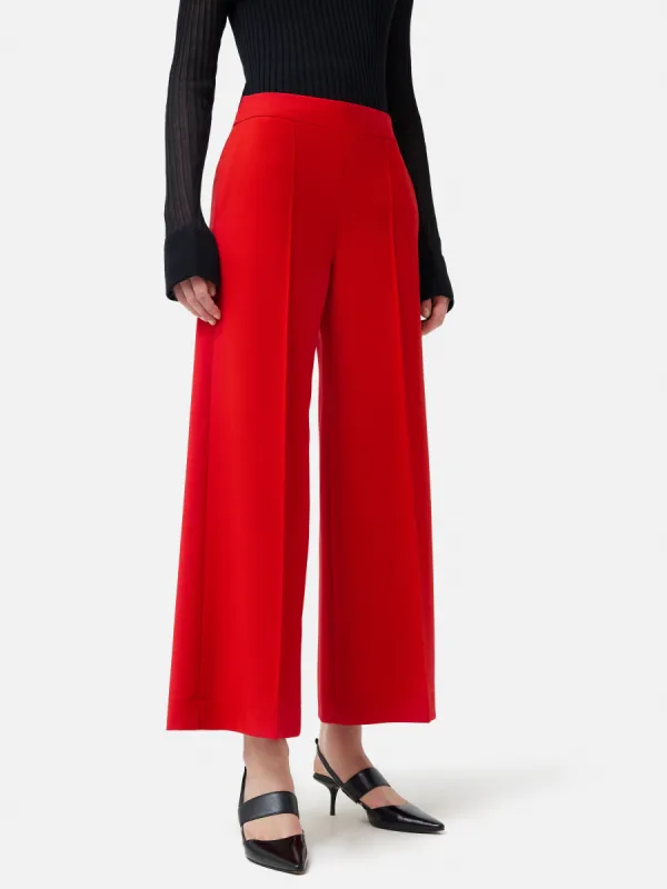 Modern Crepe Sailor Trouser | Red sold by Jigsaw