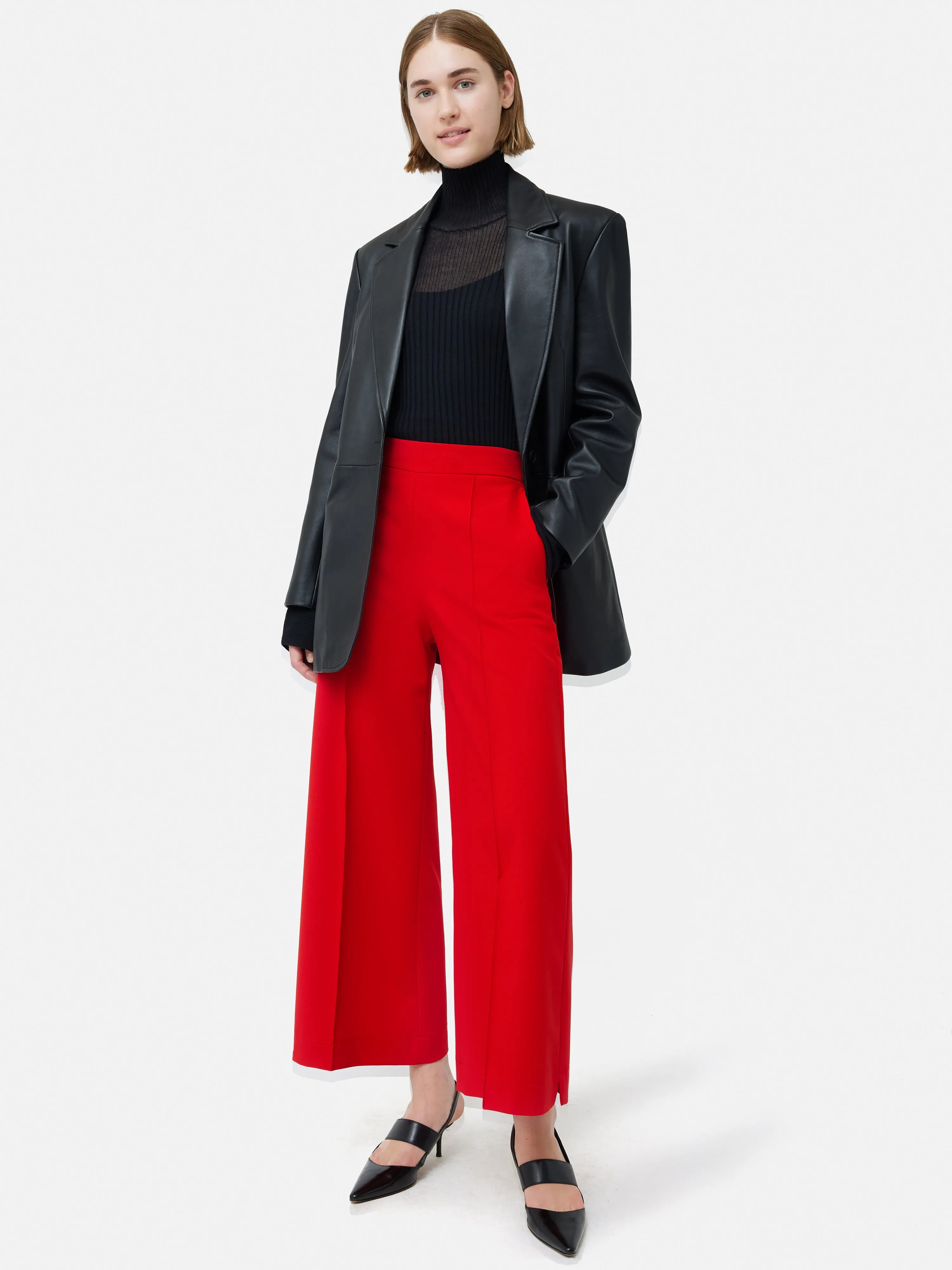 Modern Crepe Sailor Trouser | Red sold by Jigsaw product image thumbnail 5