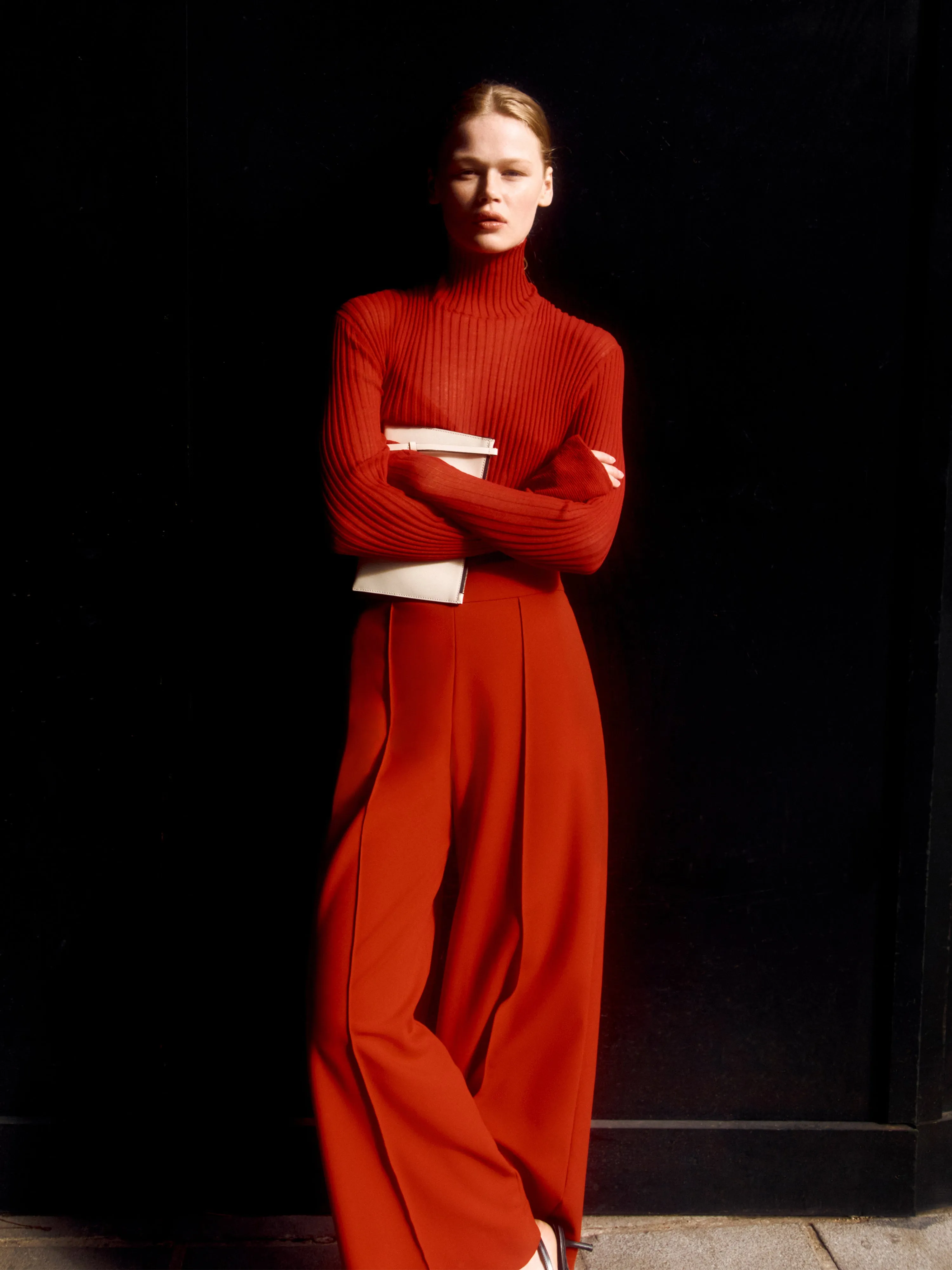 Modern Crepe Sailor Trouser | Red sold by Jigsaw product image thumbnail 2