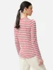 Cotton Slub Stripe Long Sleeve Tee | Pink sold by Jigsaw
