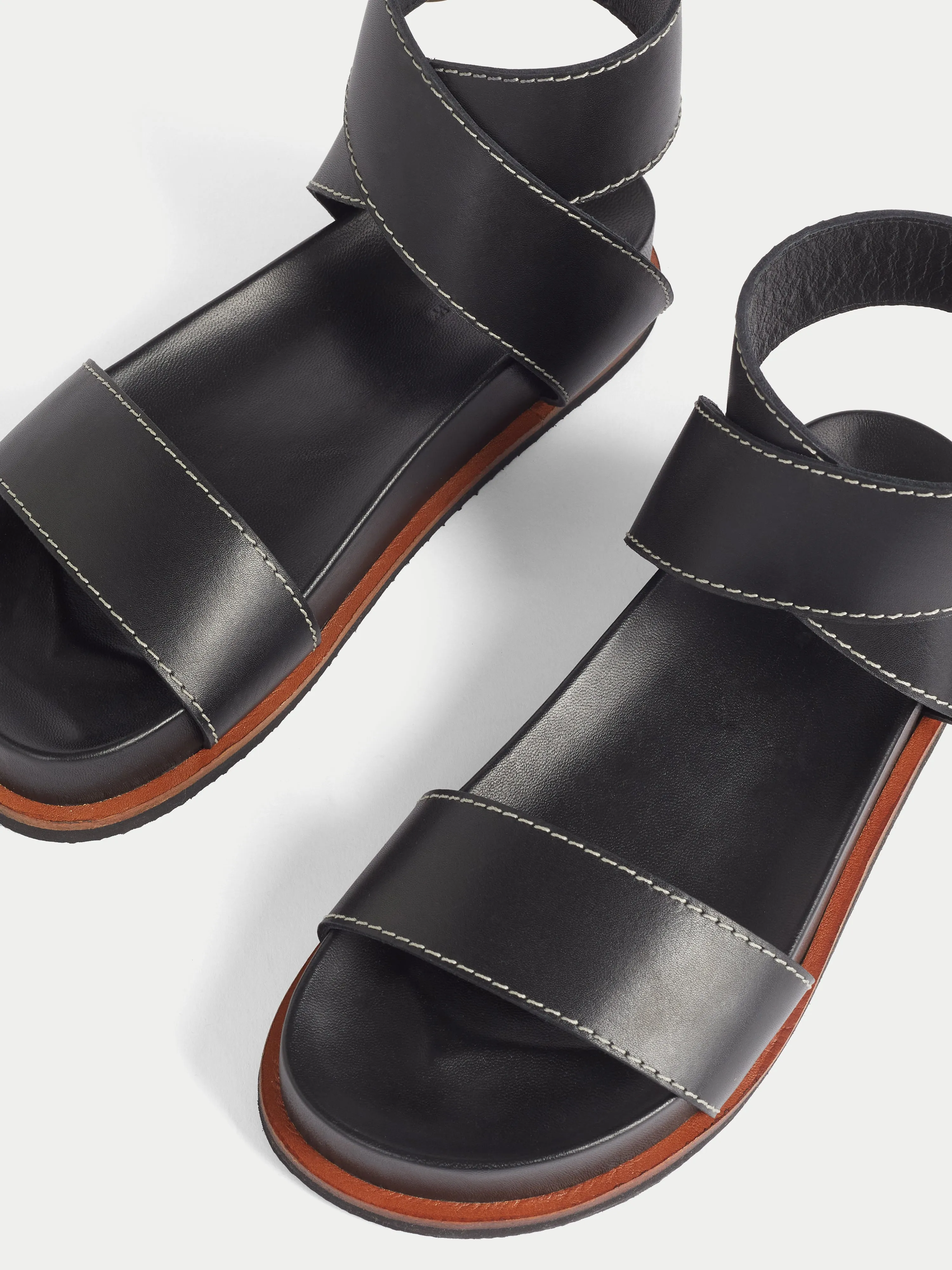 Crowle Leather Footbed Sandal | Black sold by Jigsaw product image thumbnail 2