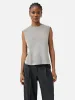 Cotton Blend Crew Tank | Grey sold by Jigsaw