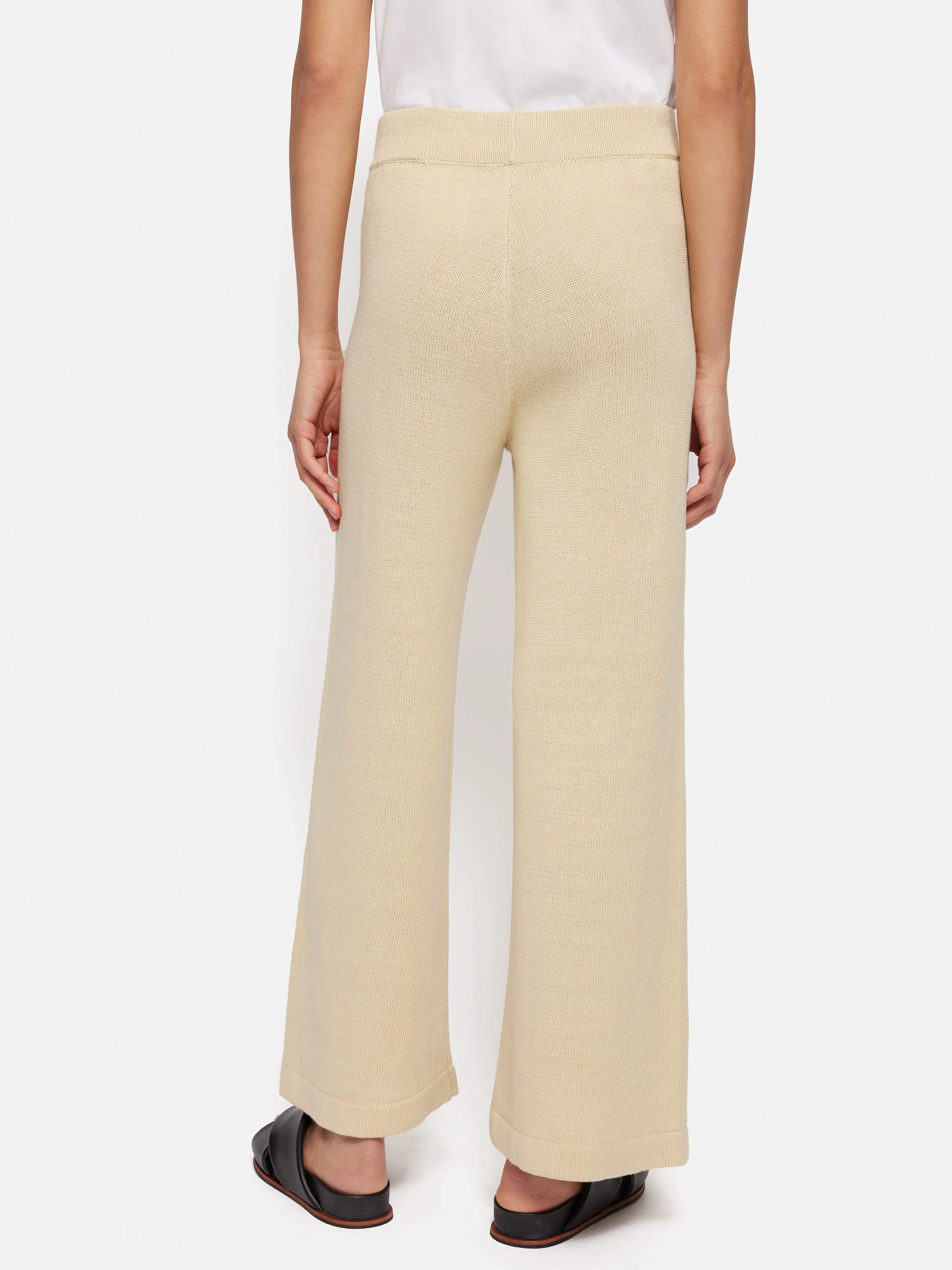Linen Cotton Knitted Trouser | Cream sold by Jigsaw product image thumbnail 5