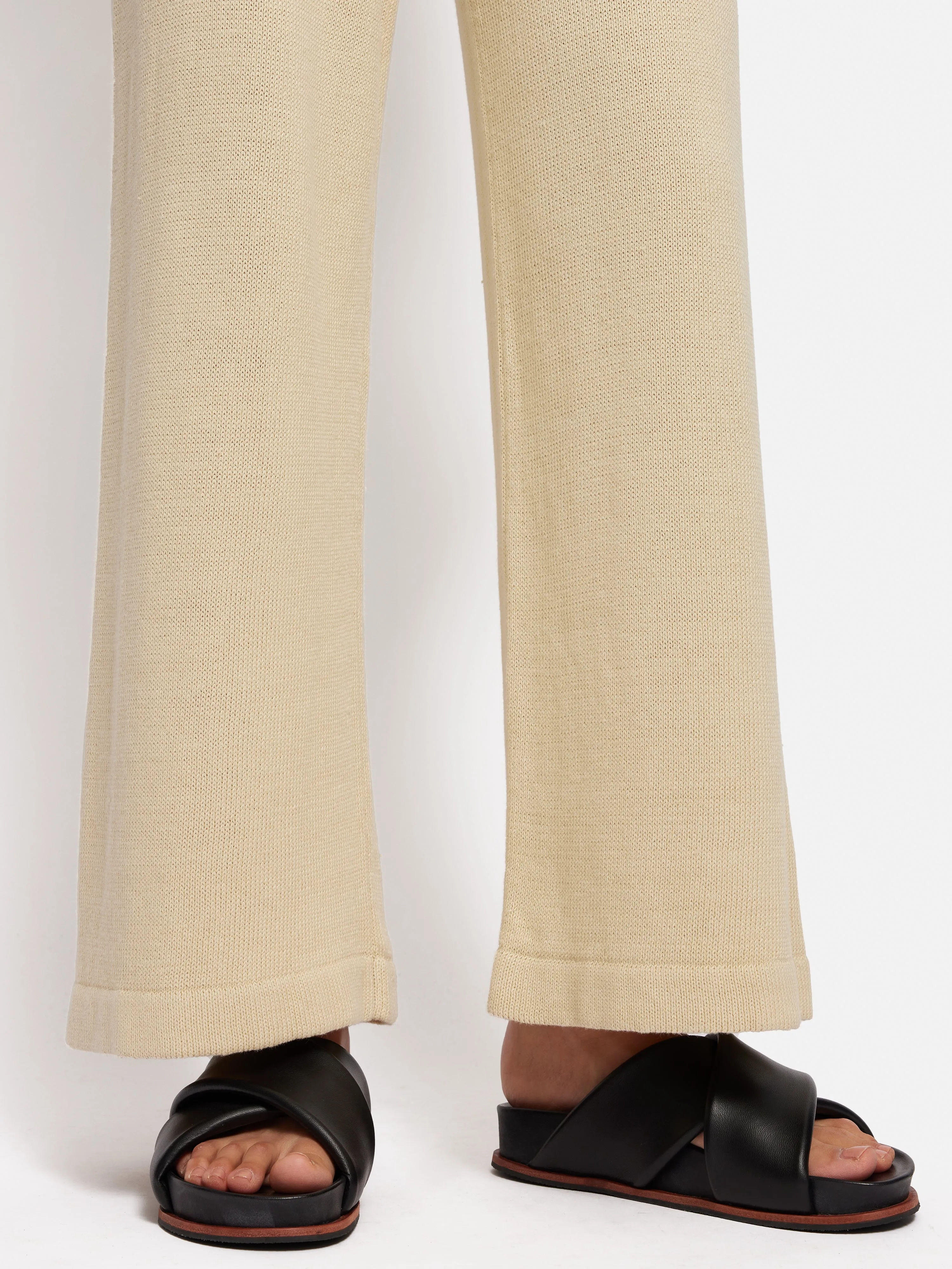 Linen Cotton Knitted Trouser | Cream sold by Jigsaw product image thumbnail 4