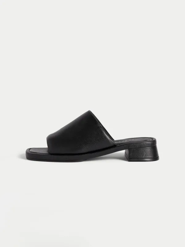 Eastbury Leather Mule | Black sold by Jigsaw