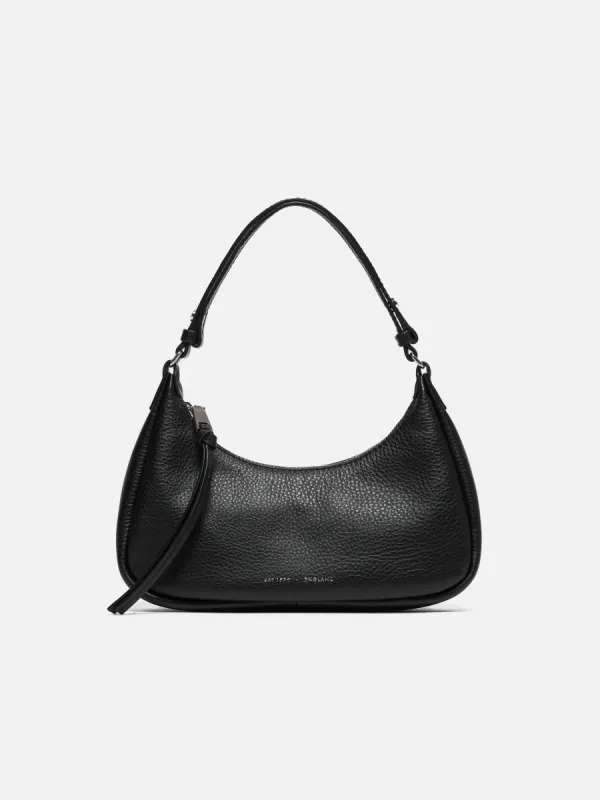 Leather Crescent Bag Small | Black sold by Jigsaw