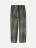 Linen Check Dale Trouser | Green sold by Jigsaw