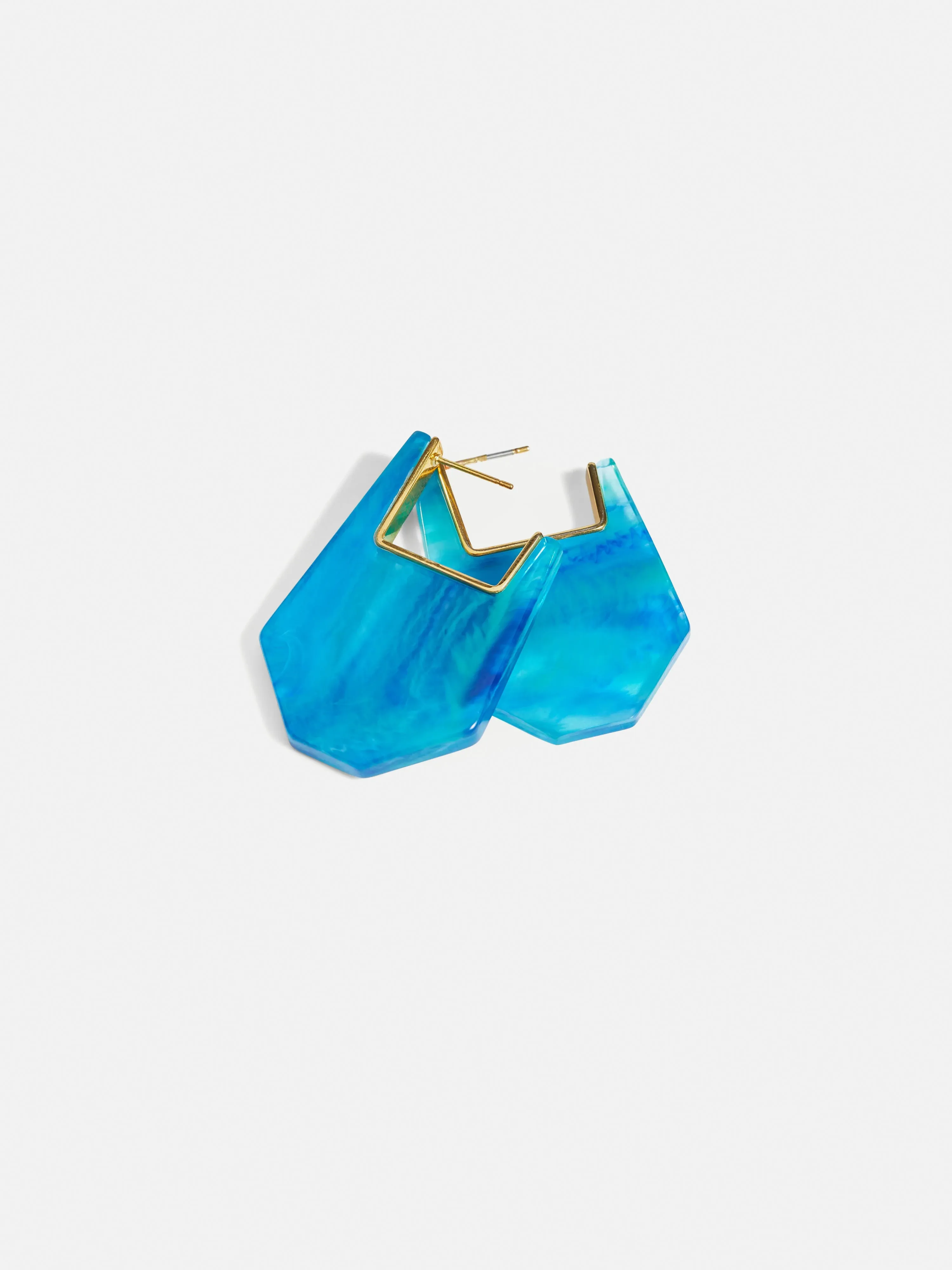 Resin Earring | Blue sold by Jigsaw