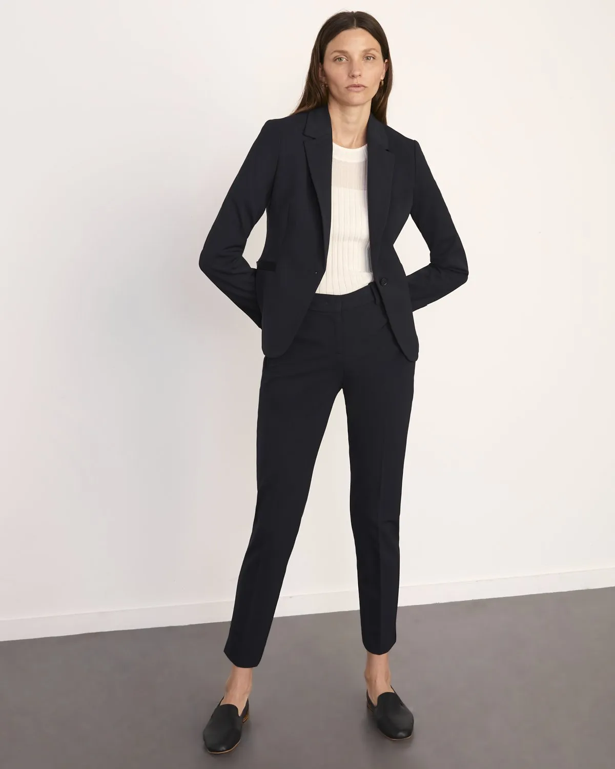 Italian Wool Stretch Paris Jacket | Navy sold by Jigsaw product image thumbnail 2