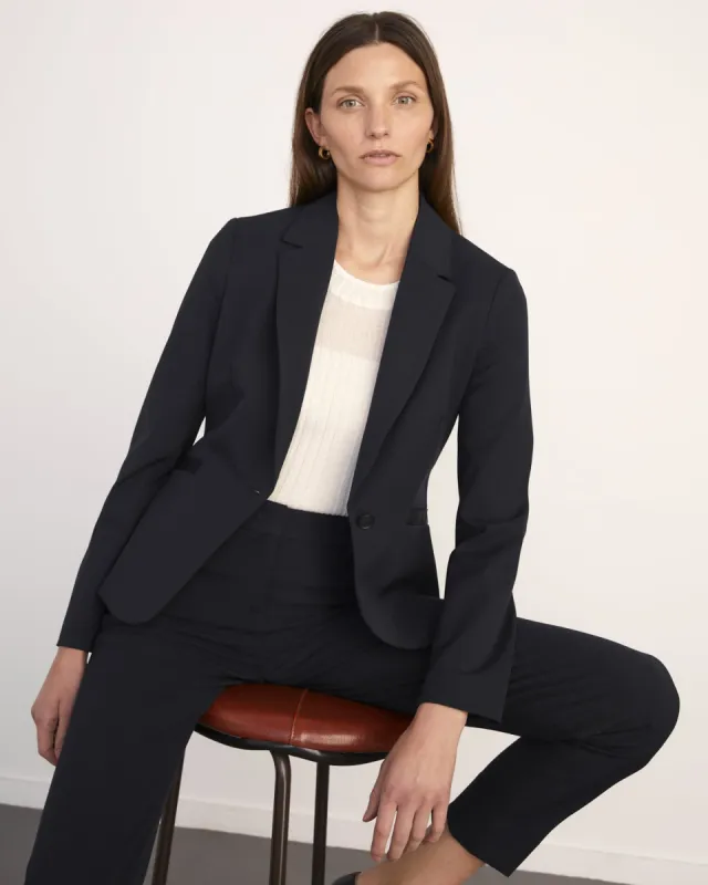 Italian Wool Stretch Paris Jacket | Navy sold by Jigsaw