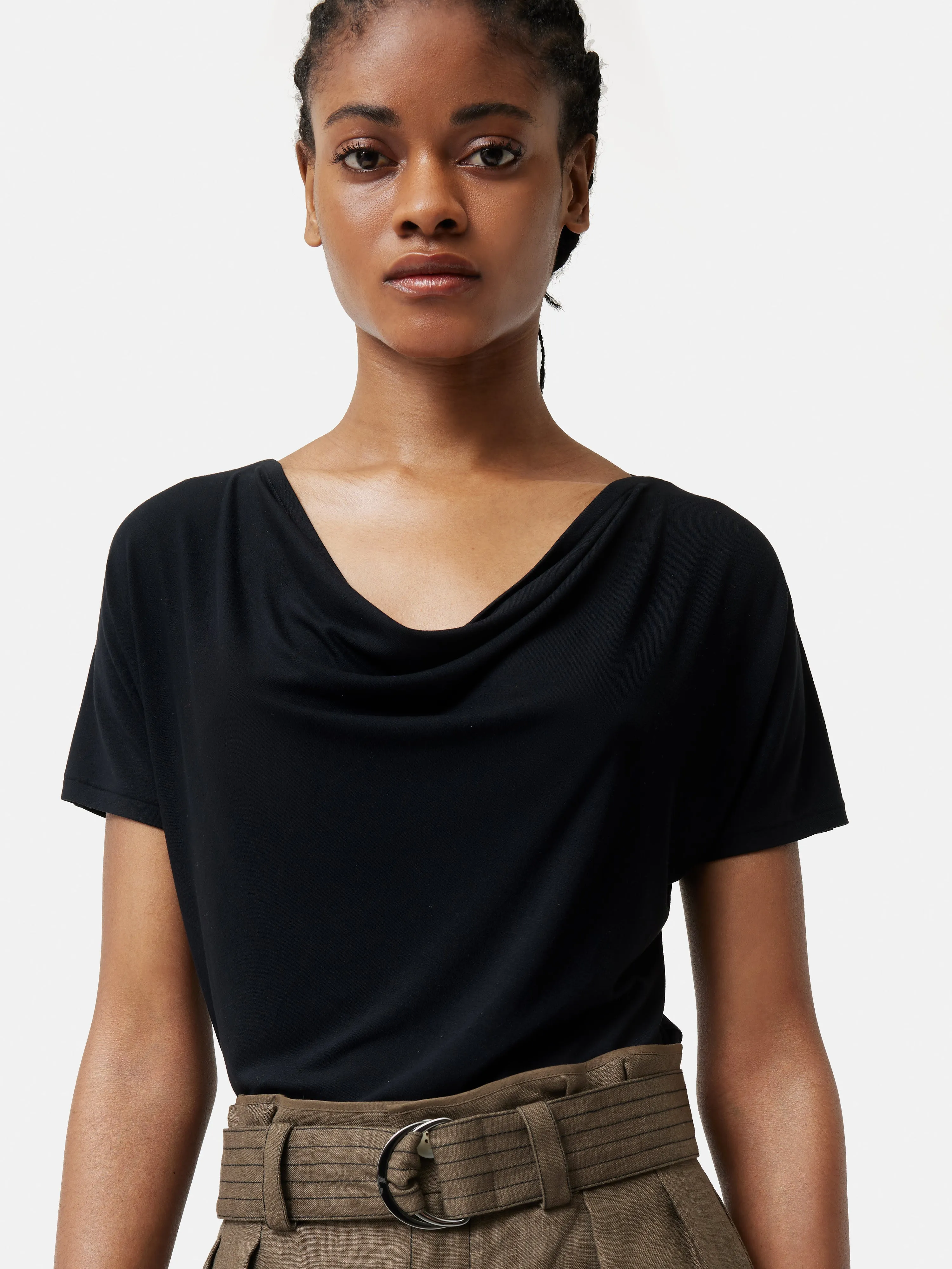 Drape Cowl Neck Top | Black sold by Jigsaw product image thumbnail 4