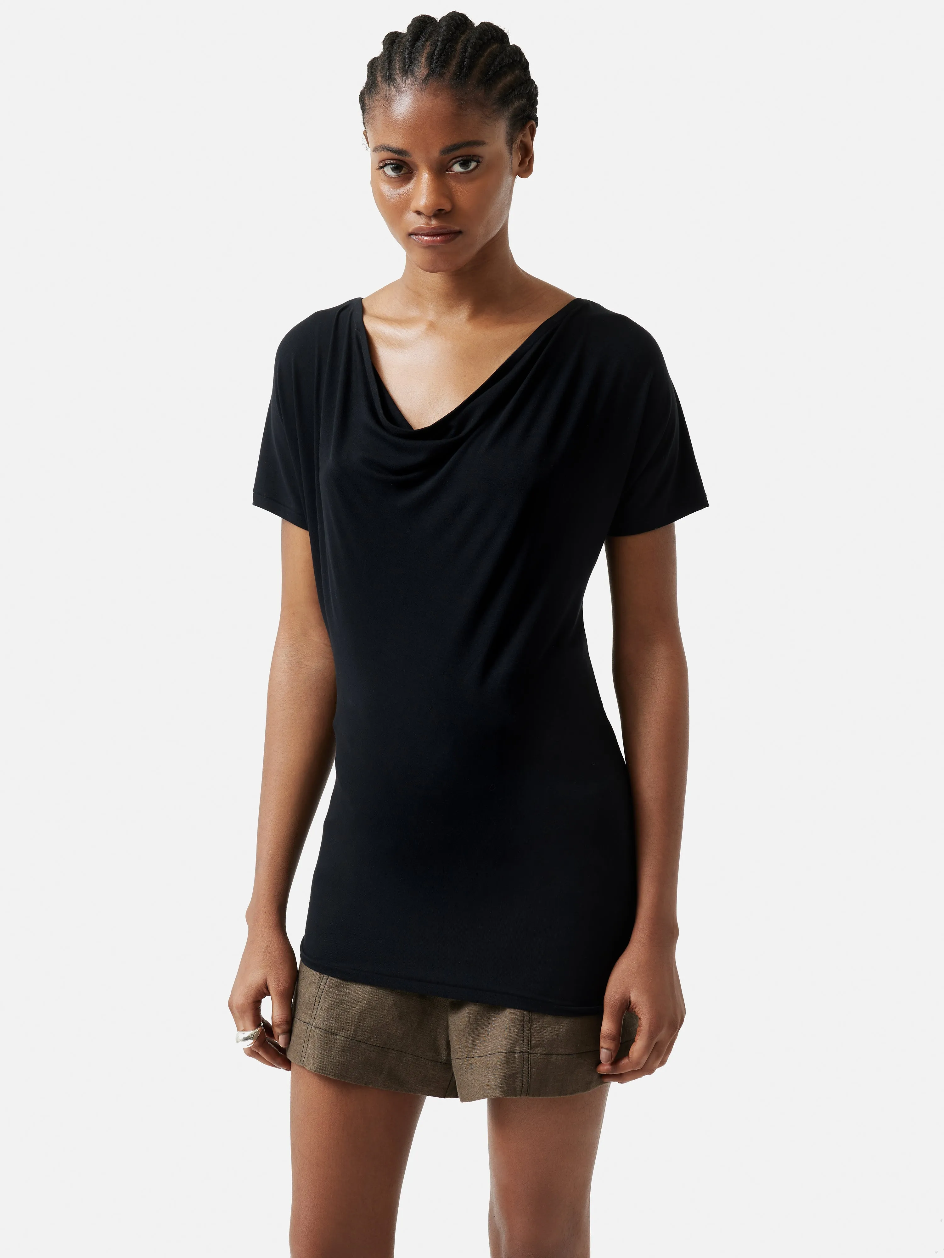 Drape Cowl Neck Top | Black sold by Jigsaw product image thumbnail 2