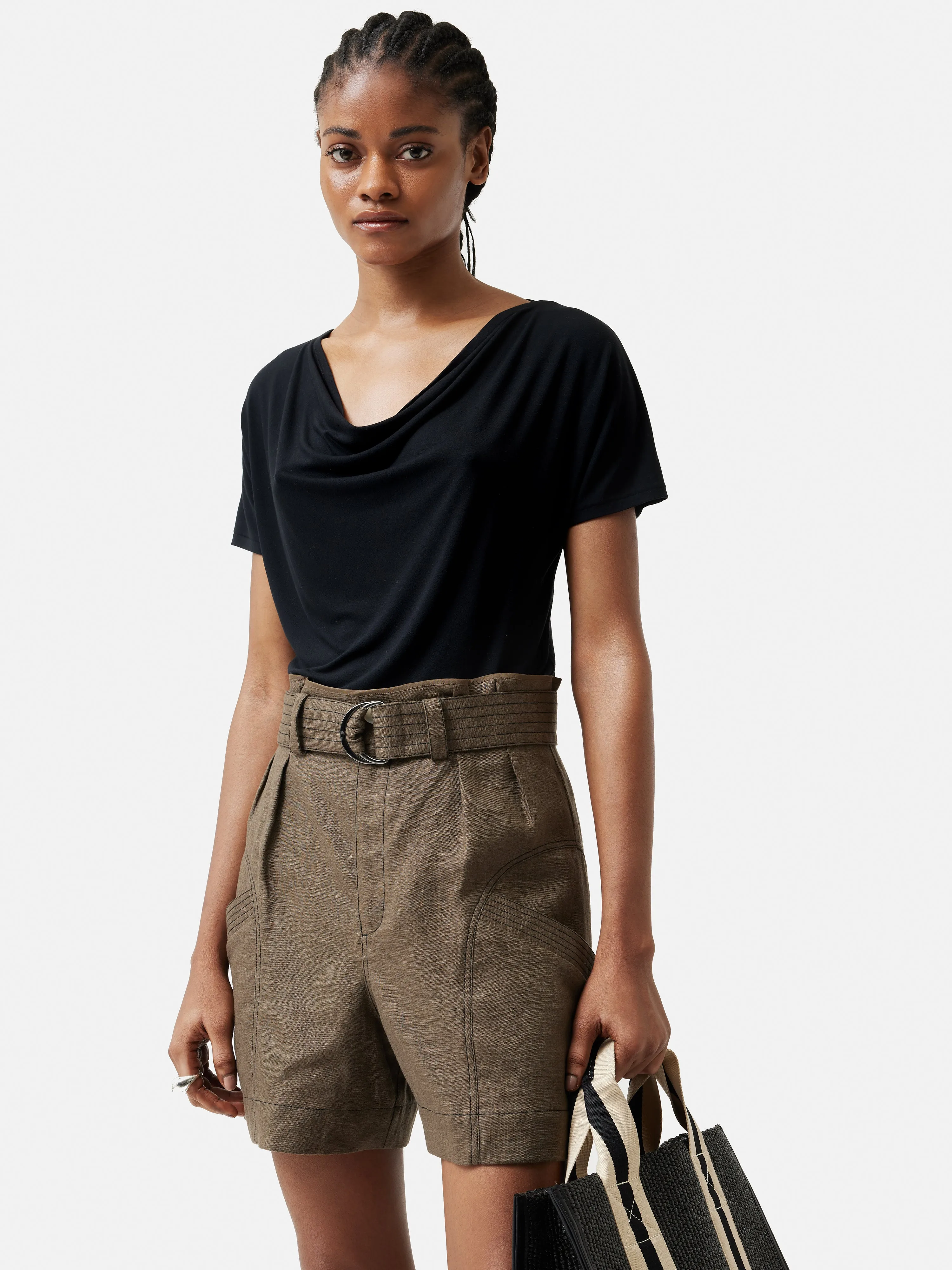 Drape Cowl Neck Top | Black sold by Jigsaw