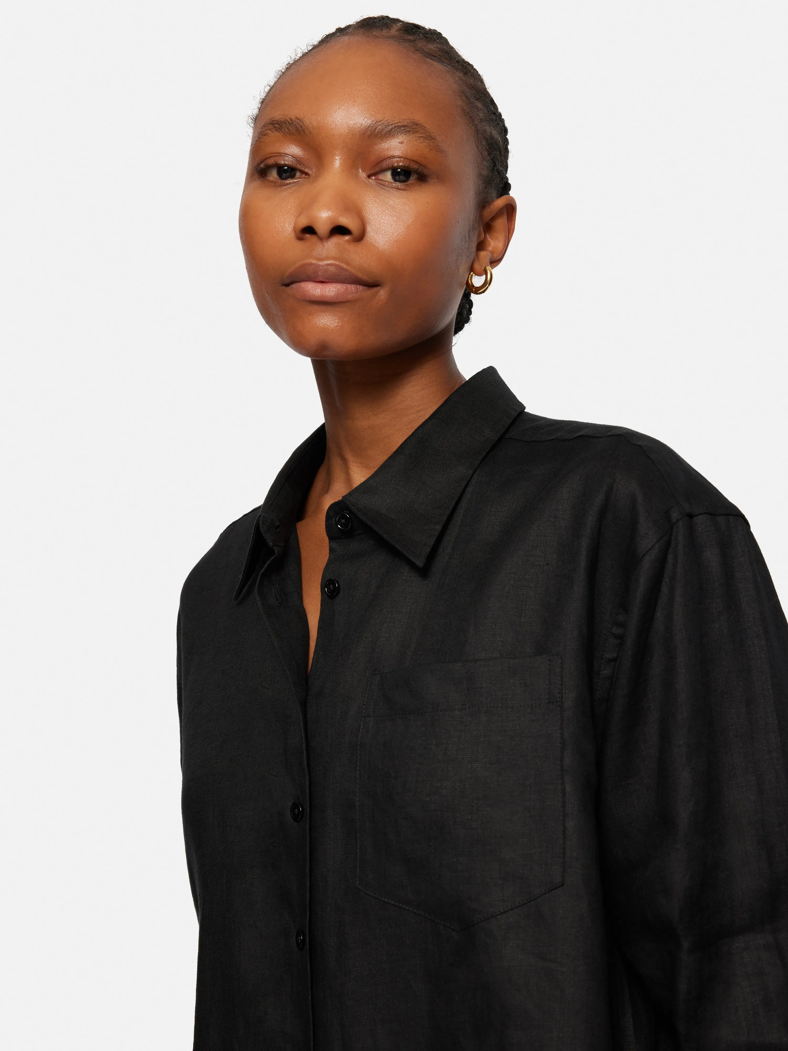 Linen Relaxed Shirt | Black sold by Jigsaw product image thumbnail 2