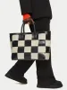 Amara Checker Woven Tote | Black sold by Jigsaw