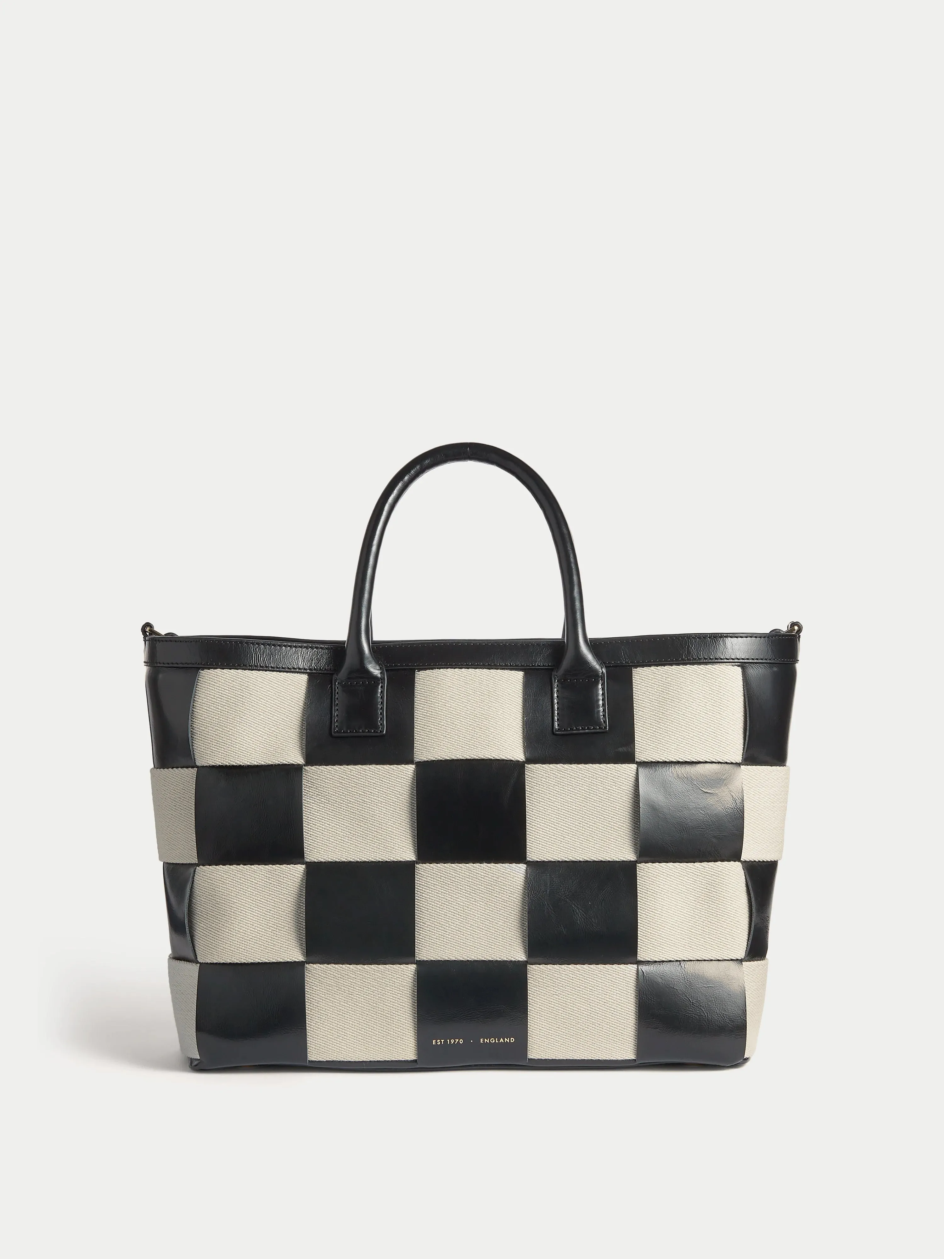 Amara Checker Woven Tote | Black sold by Jigsaw product image thumbnail 2