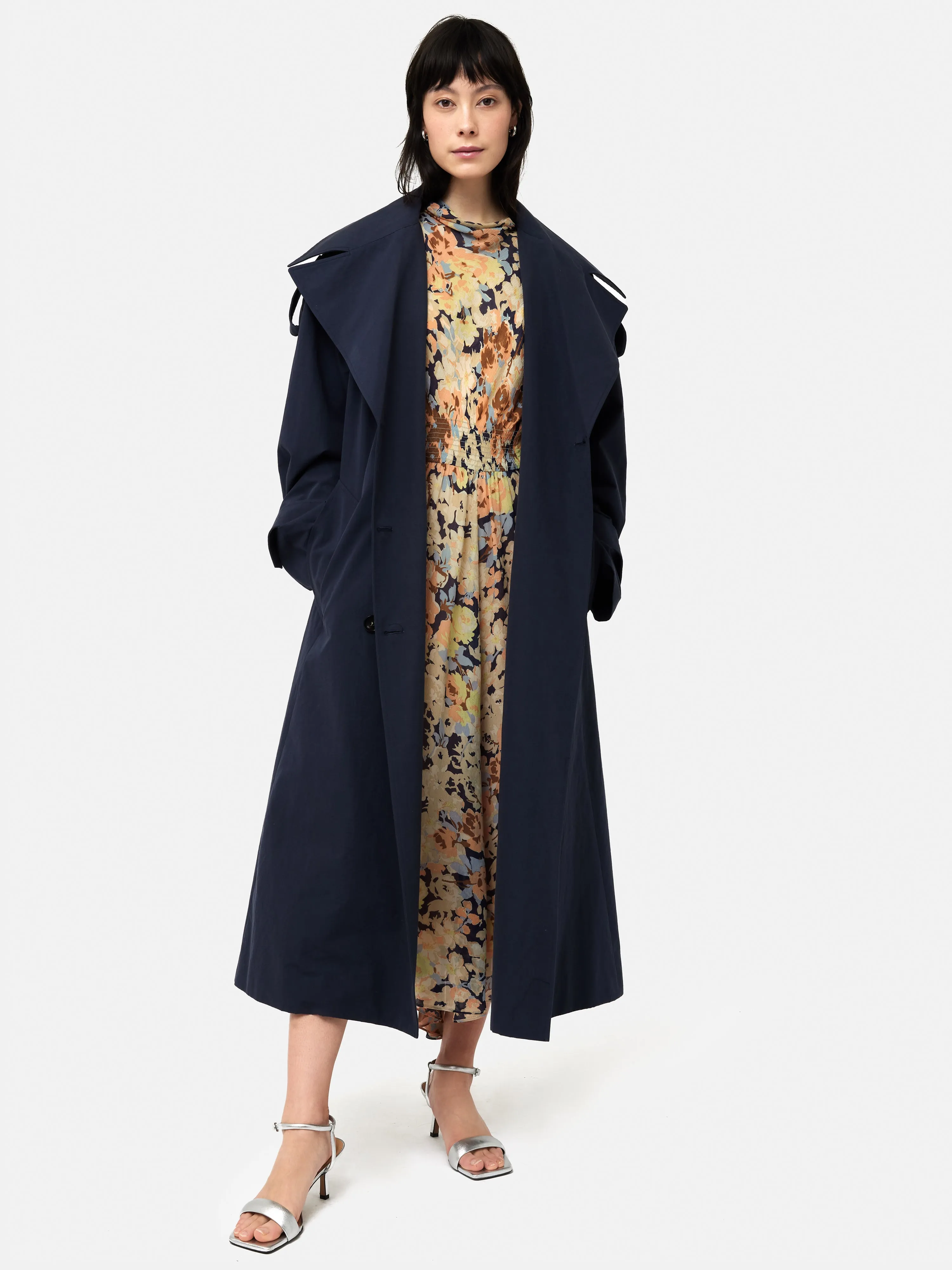 Sheer Petal Crinkle Dress | Peach sold by Jigsaw product image thumbnail 4