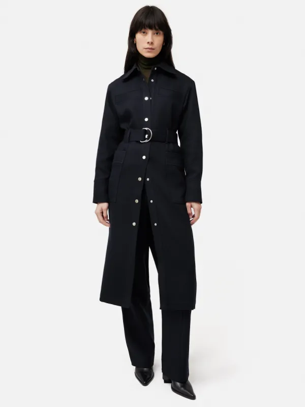 Wool Utility Dress | Navy sold by Jigsaw