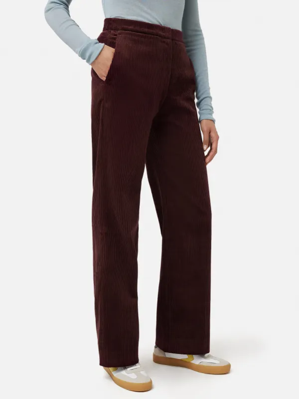 Wide Leg Jumbo Cord Trouser | Purple sold by Jigsaw