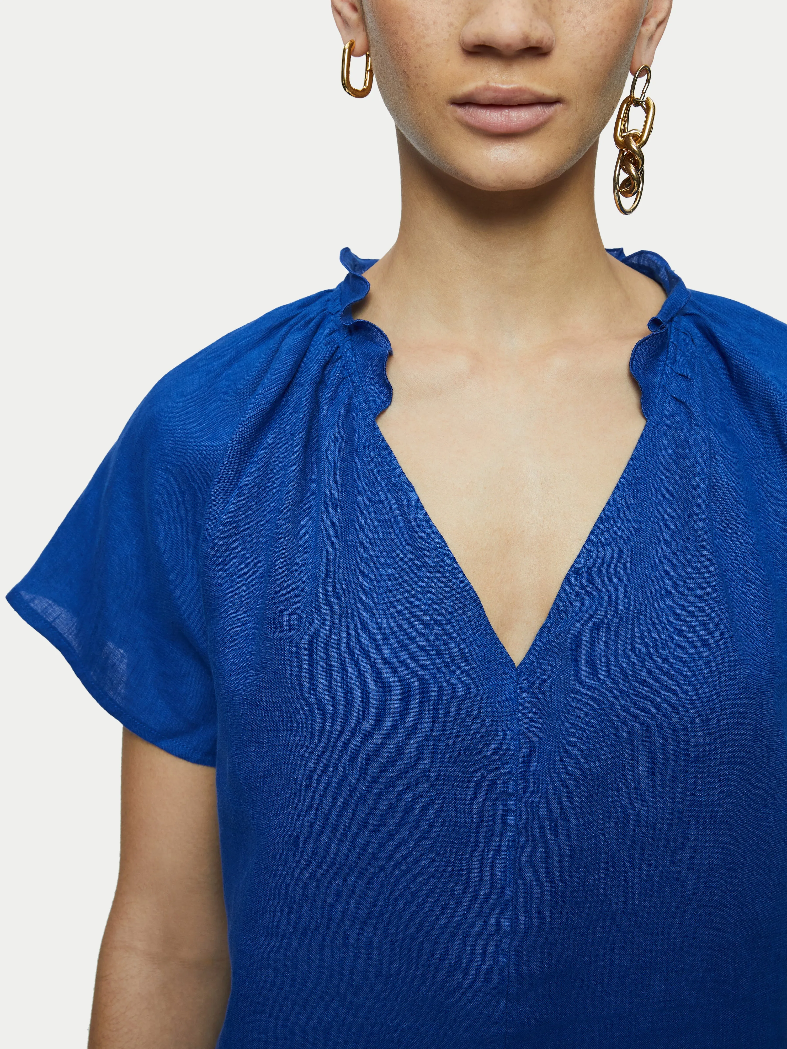 Light Linen Shell Top | Blue sold by Jigsaw product image thumbnail 2