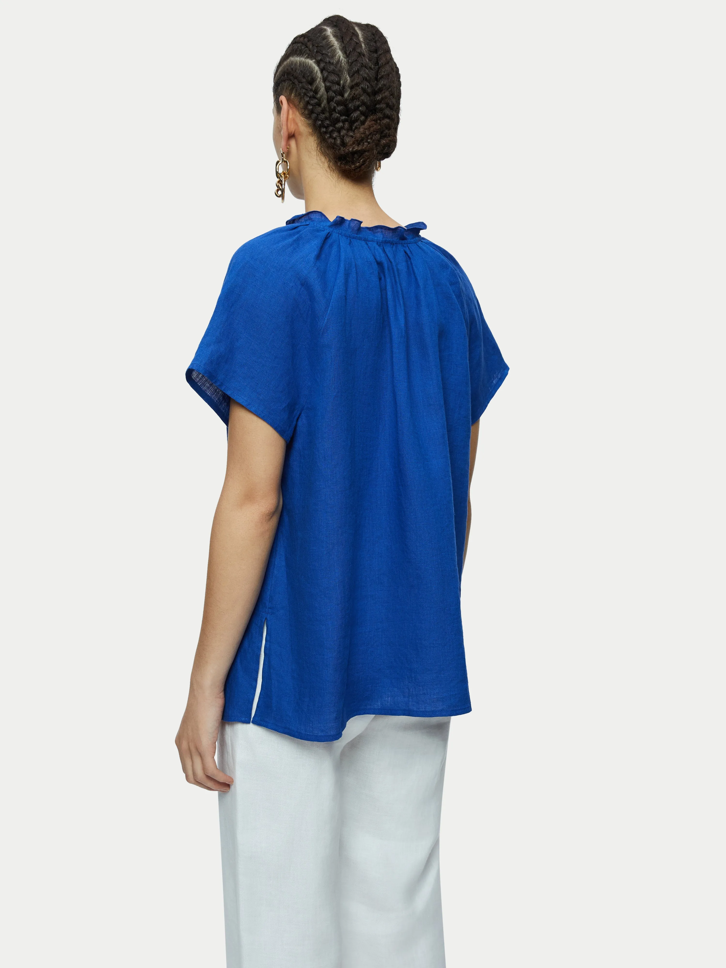 Light Linen Shell Top | Blue sold by Jigsaw product image thumbnail 5