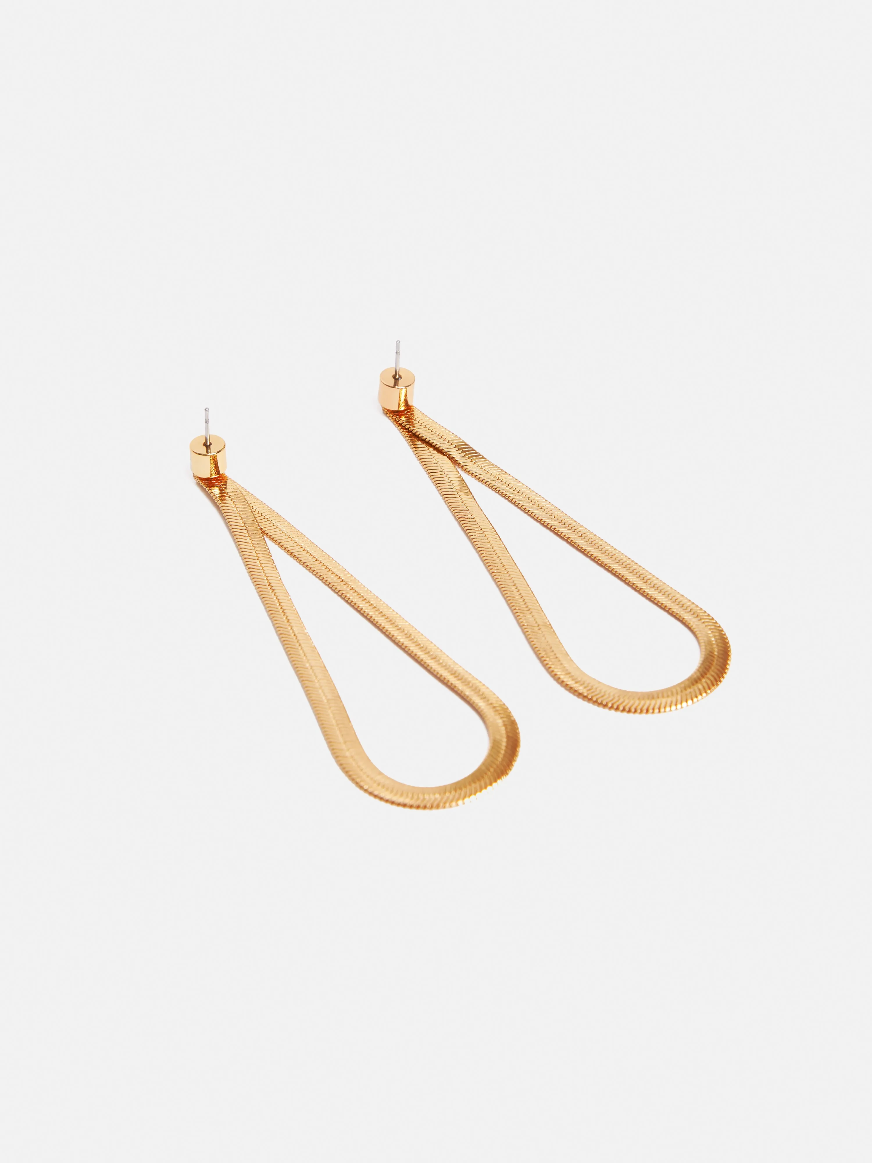 Snake Chain Loop Earrings | Gold sold by Jigsaw product image thumbnail 3