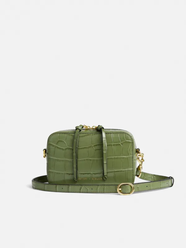 Farley Leather Crossbody | Green sold by Jigsaw