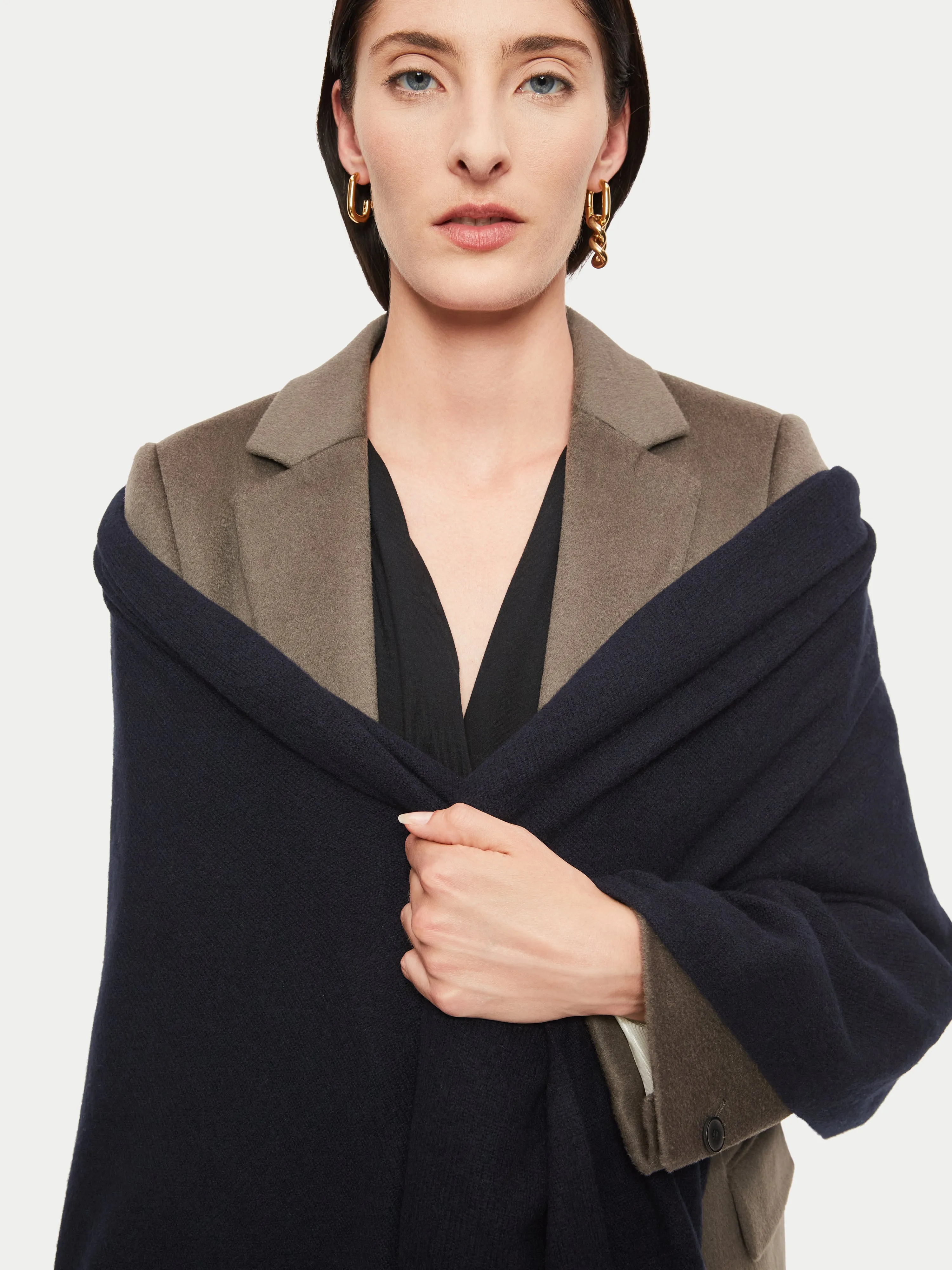 Miller Wool Cashmere Blend Scarf | Black sold by Jigsaw product image thumbnail 5