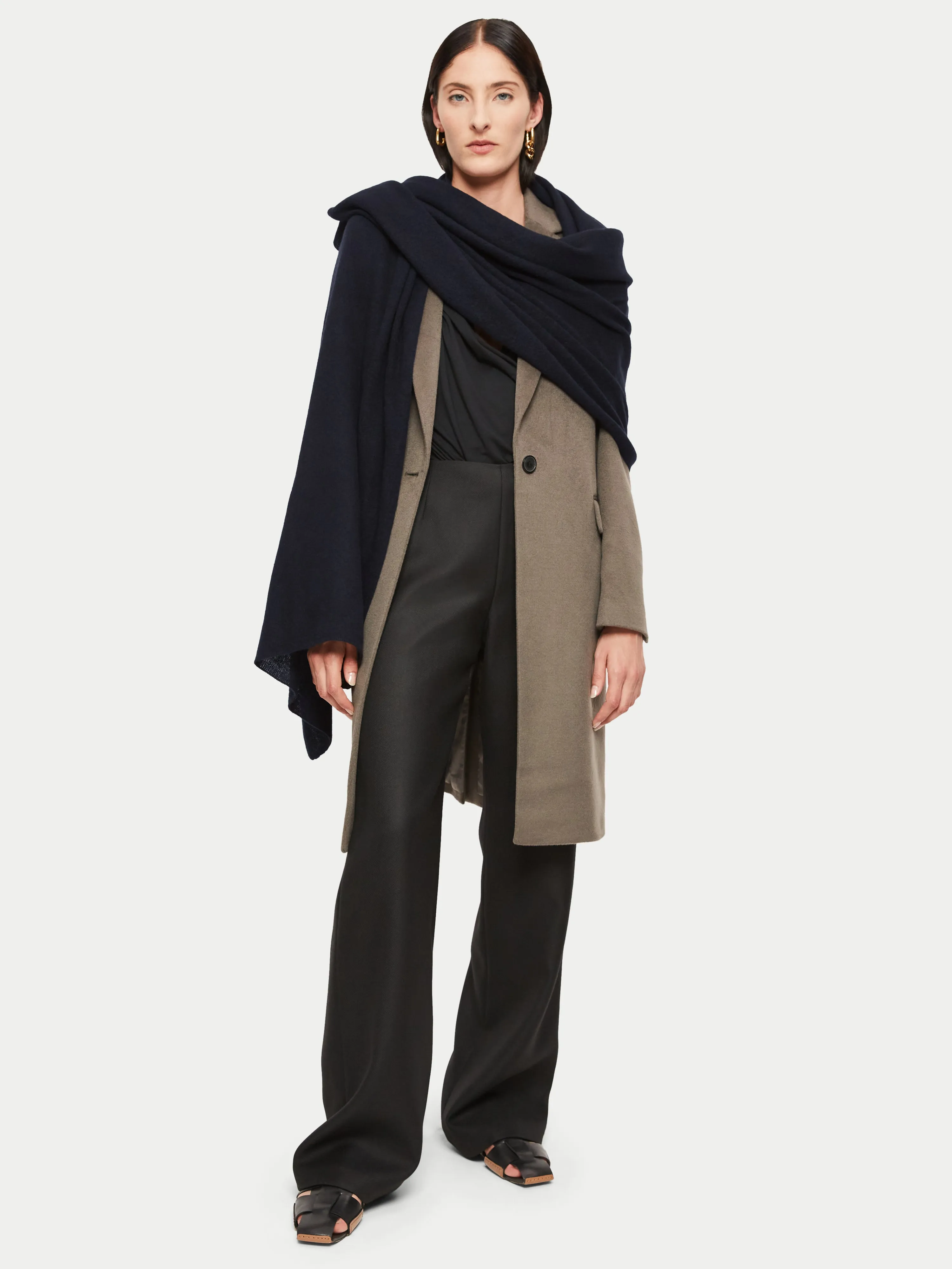 Miller Wool Cashmere Blend Scarf | Black sold by Jigsaw product image thumbnail 3