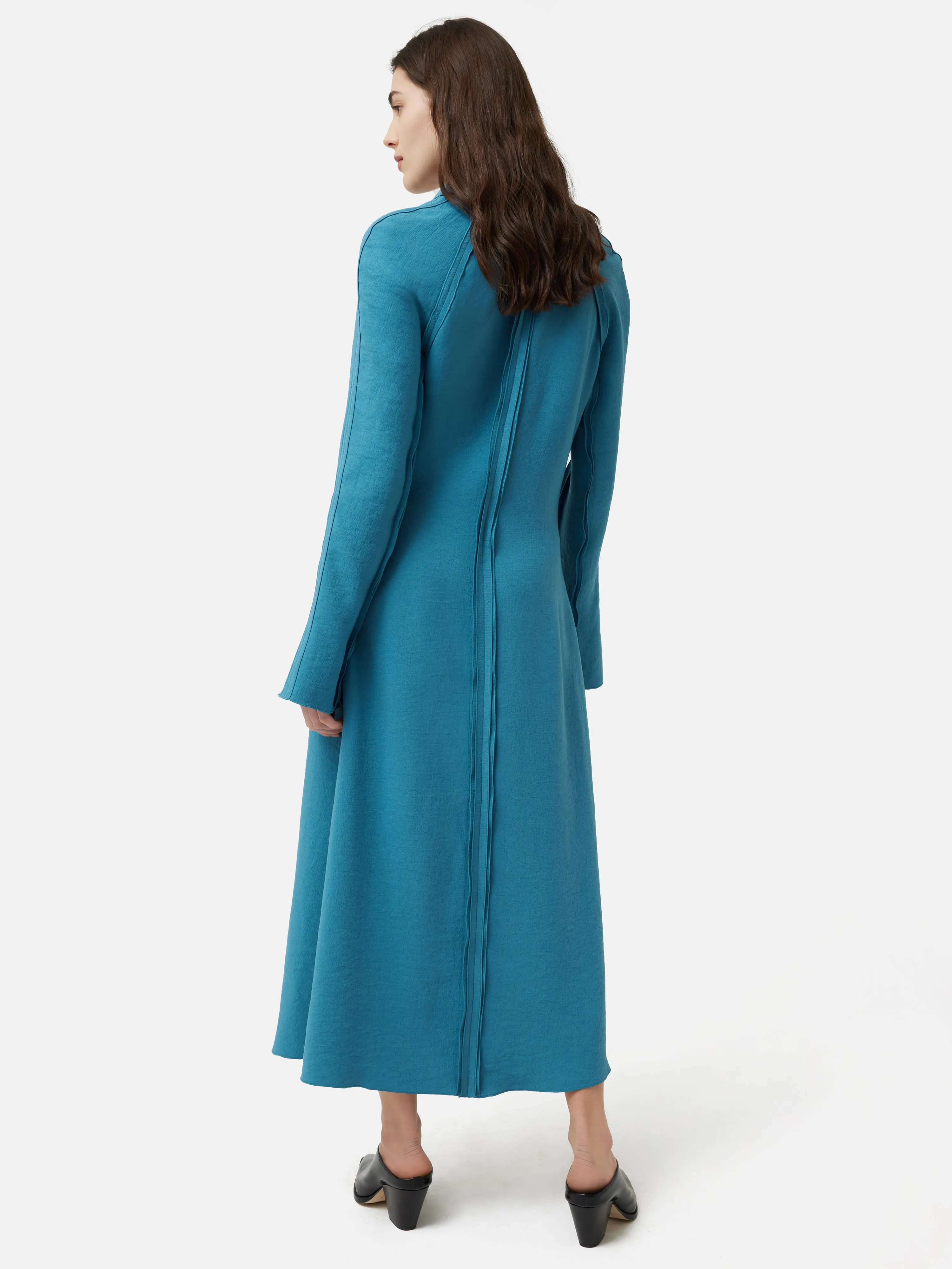 Japanese Crepe Shirt Dress | Blue sold by Jigsaw product image thumbnail 4
