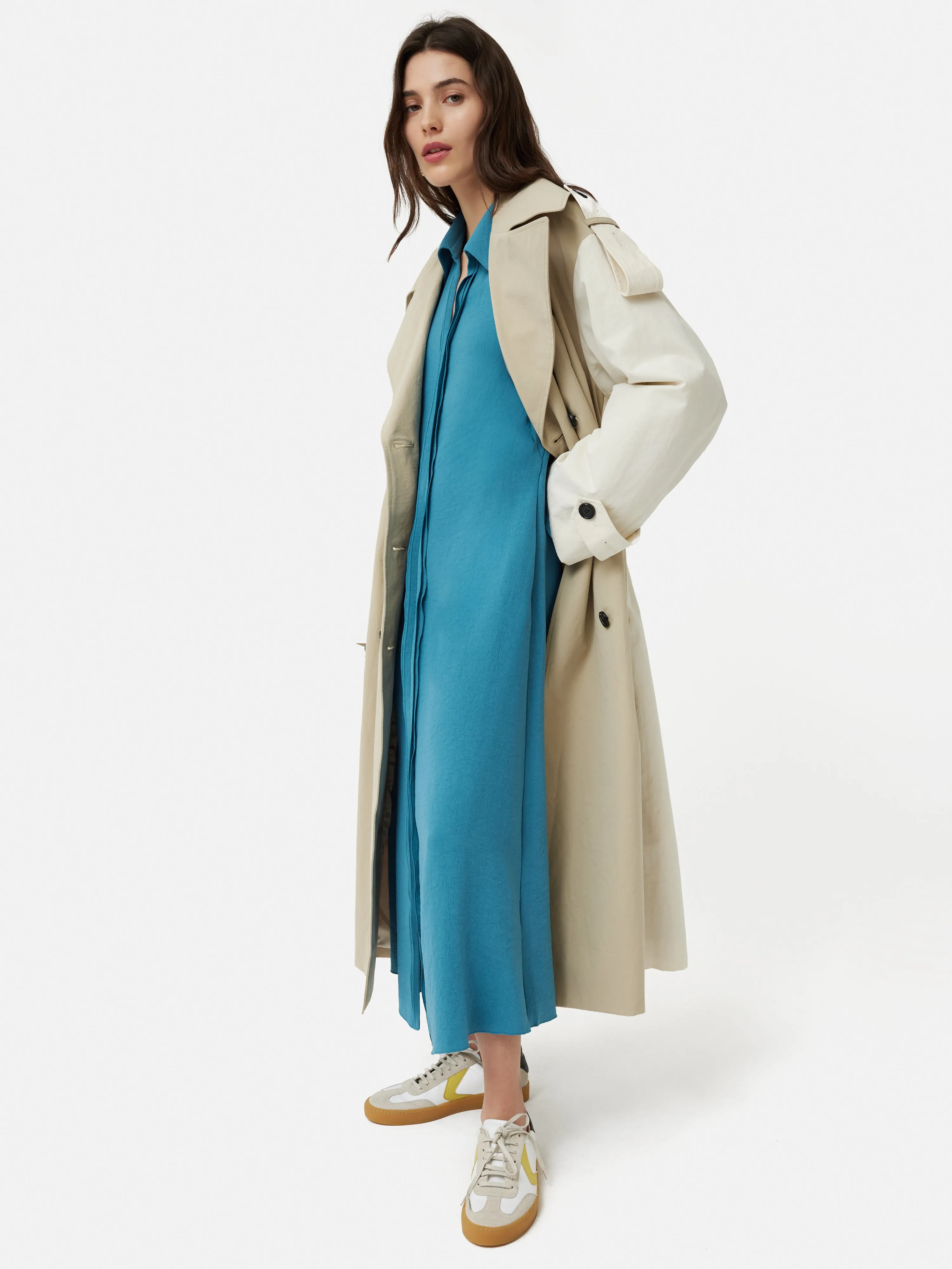 Japanese Crepe Shirt Dress | Blue sold by Jigsaw product image thumbnail 5