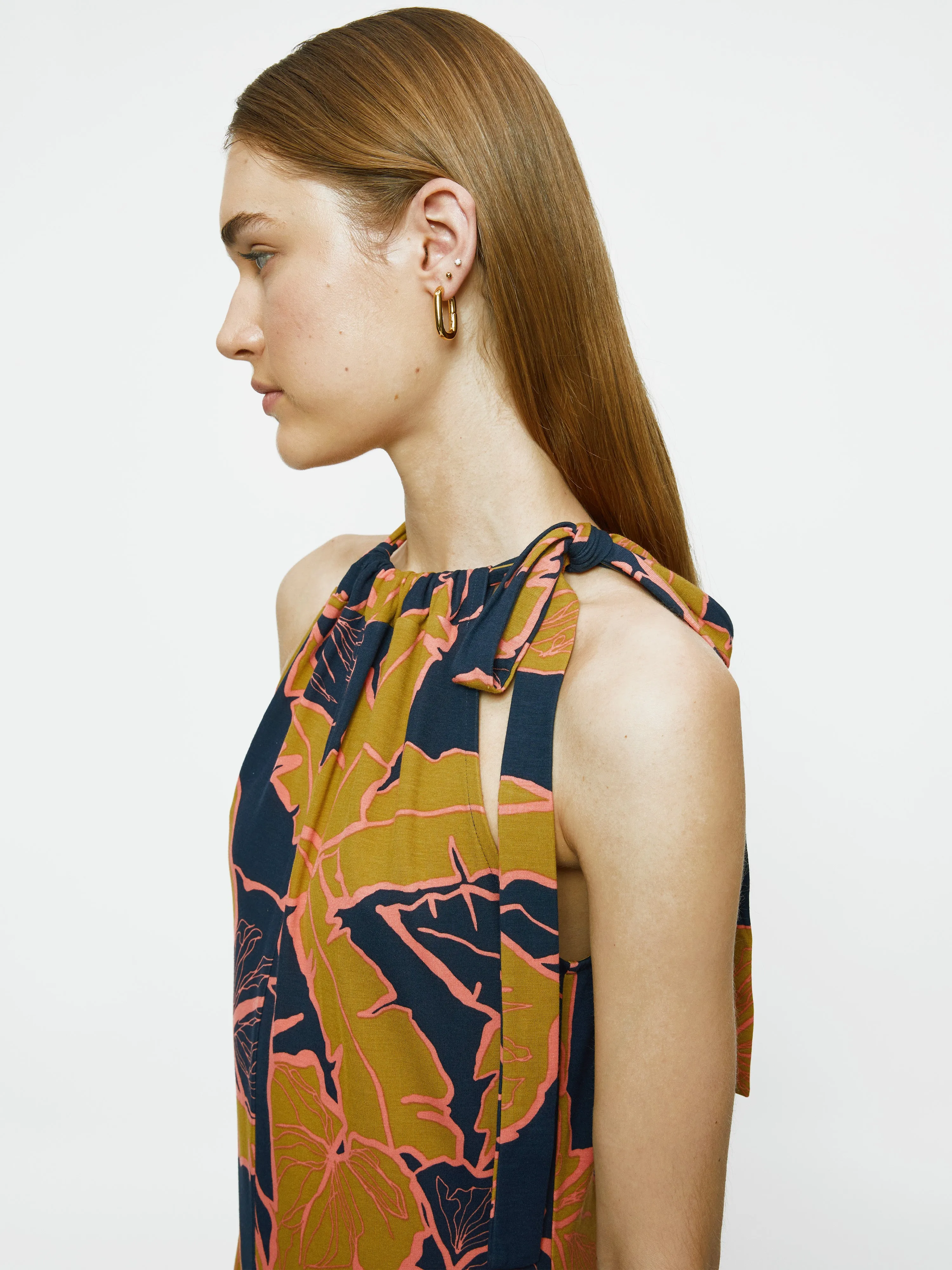 Palm Leaf Jersey Jumpsuit | Multi sold by Jigsaw product image thumbnail 2