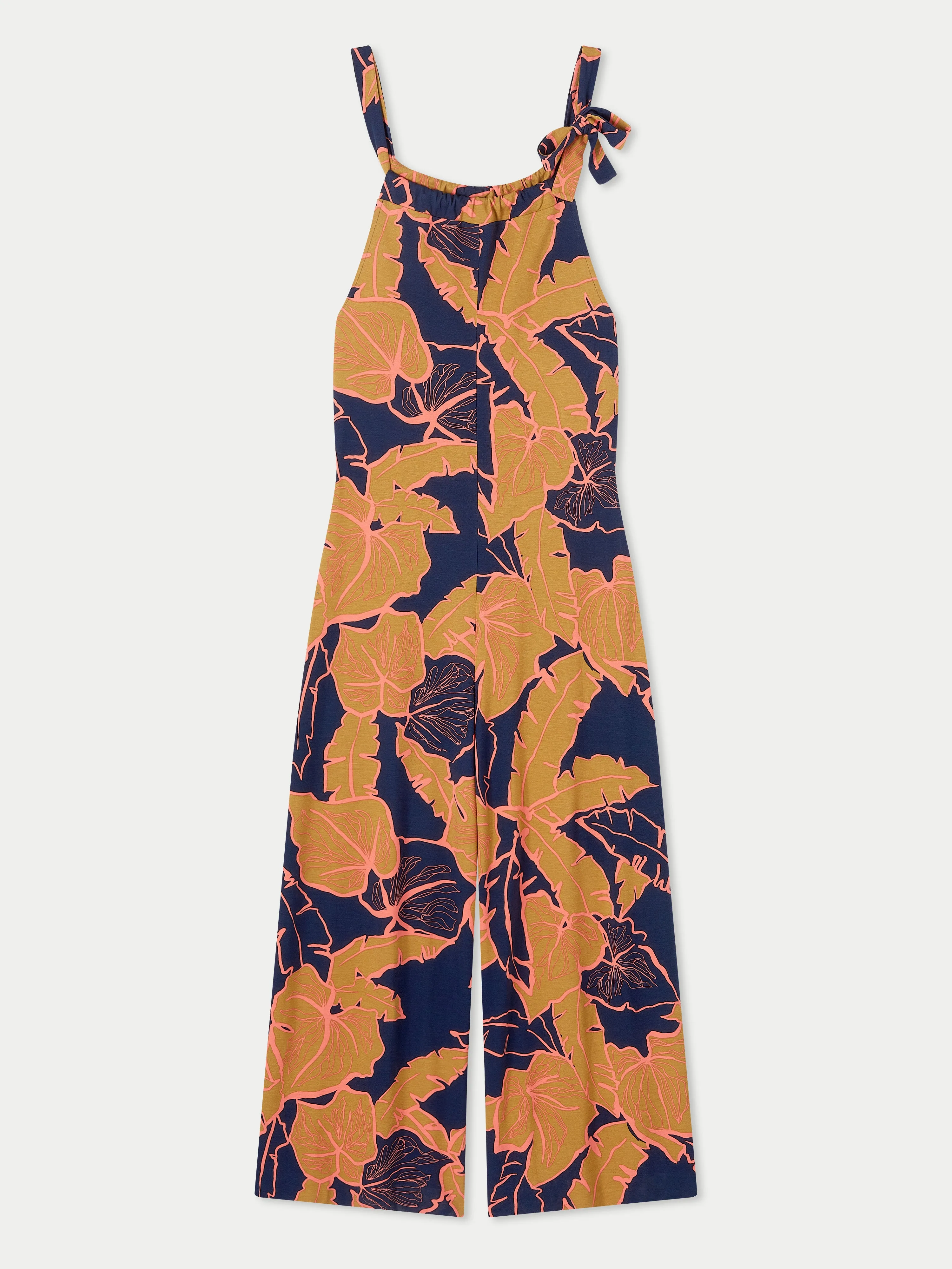 Palm Leaf Jersey Jumpsuit | Multi sold by Jigsaw product image thumbnail 3