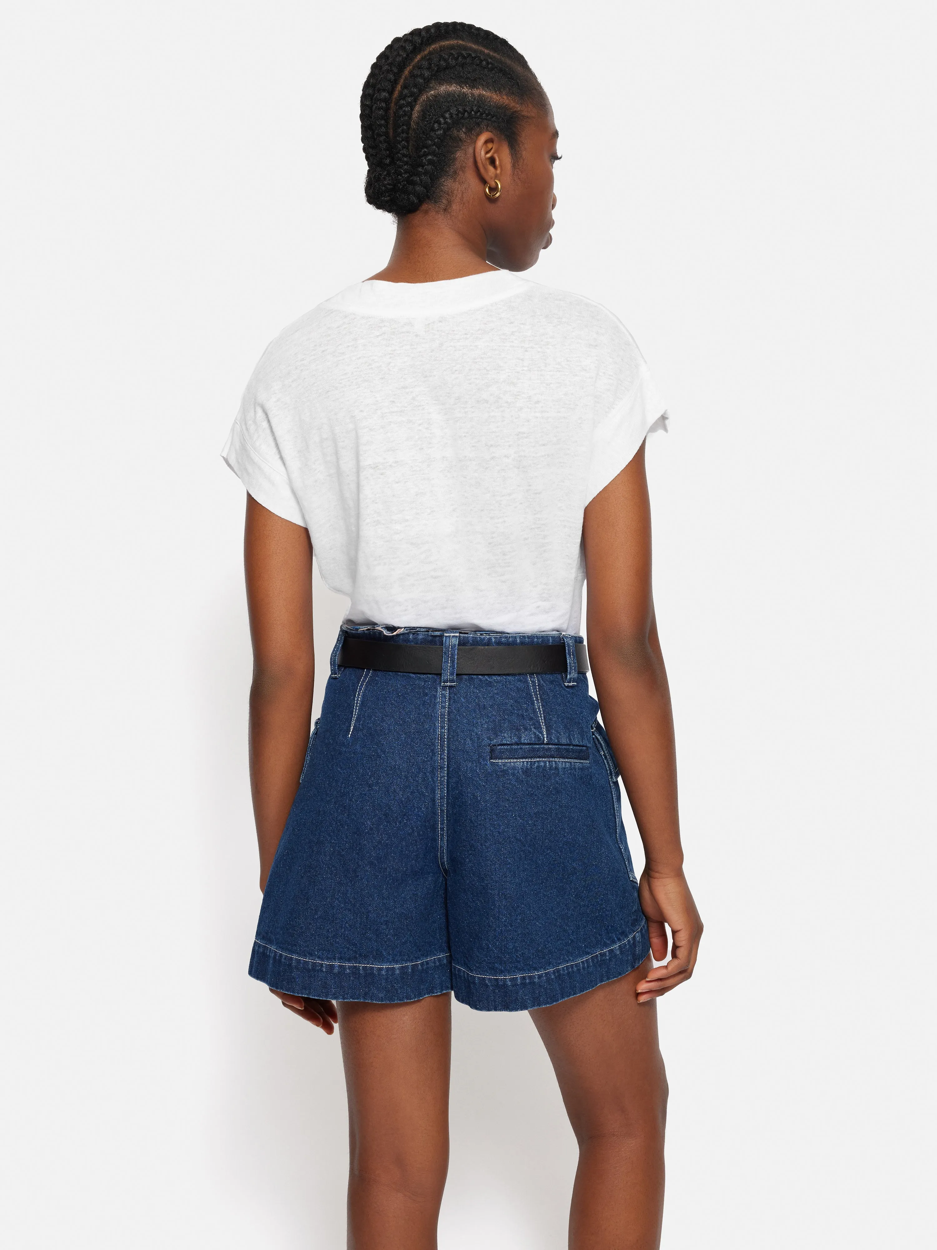 Linen V Neck Tee | White sold by Jigsaw product image thumbnail 4