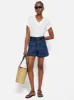 Linen V Neck Tee | White sold by Jigsaw