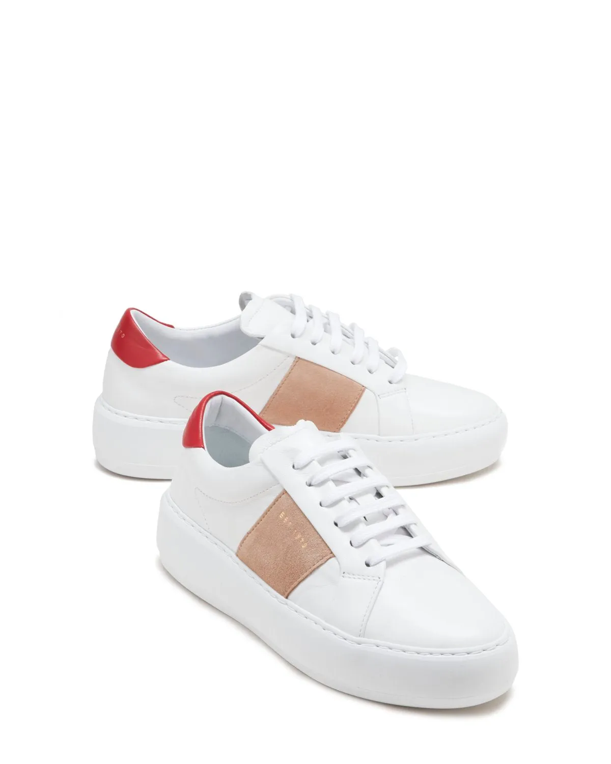 Riva Leather Platform Trainer | Red sold by Jigsaw product image thumbnail 4