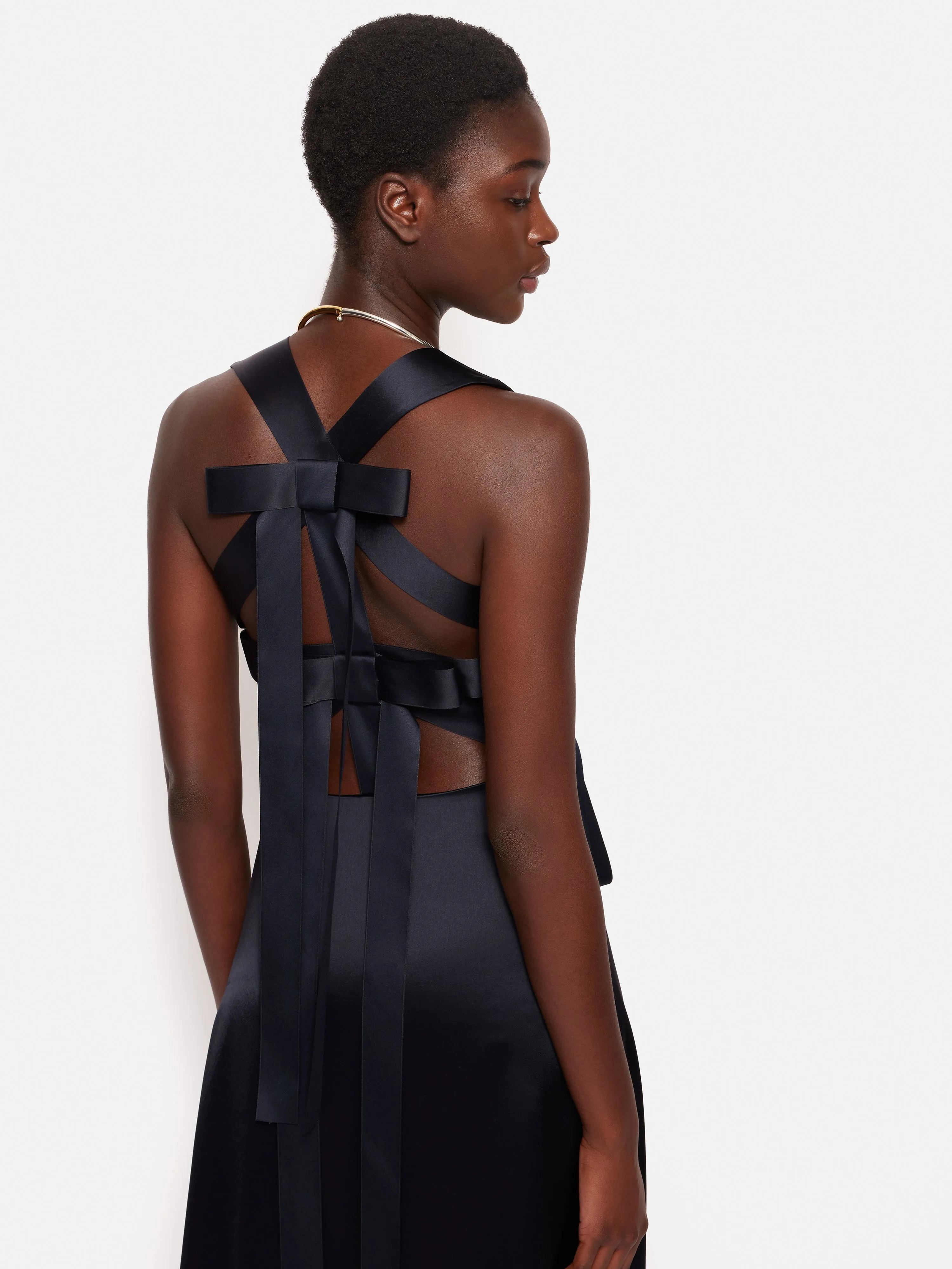 Roksanda Slip Maxi Dress | Navy sold by Jigsaw product image thumbnail 3