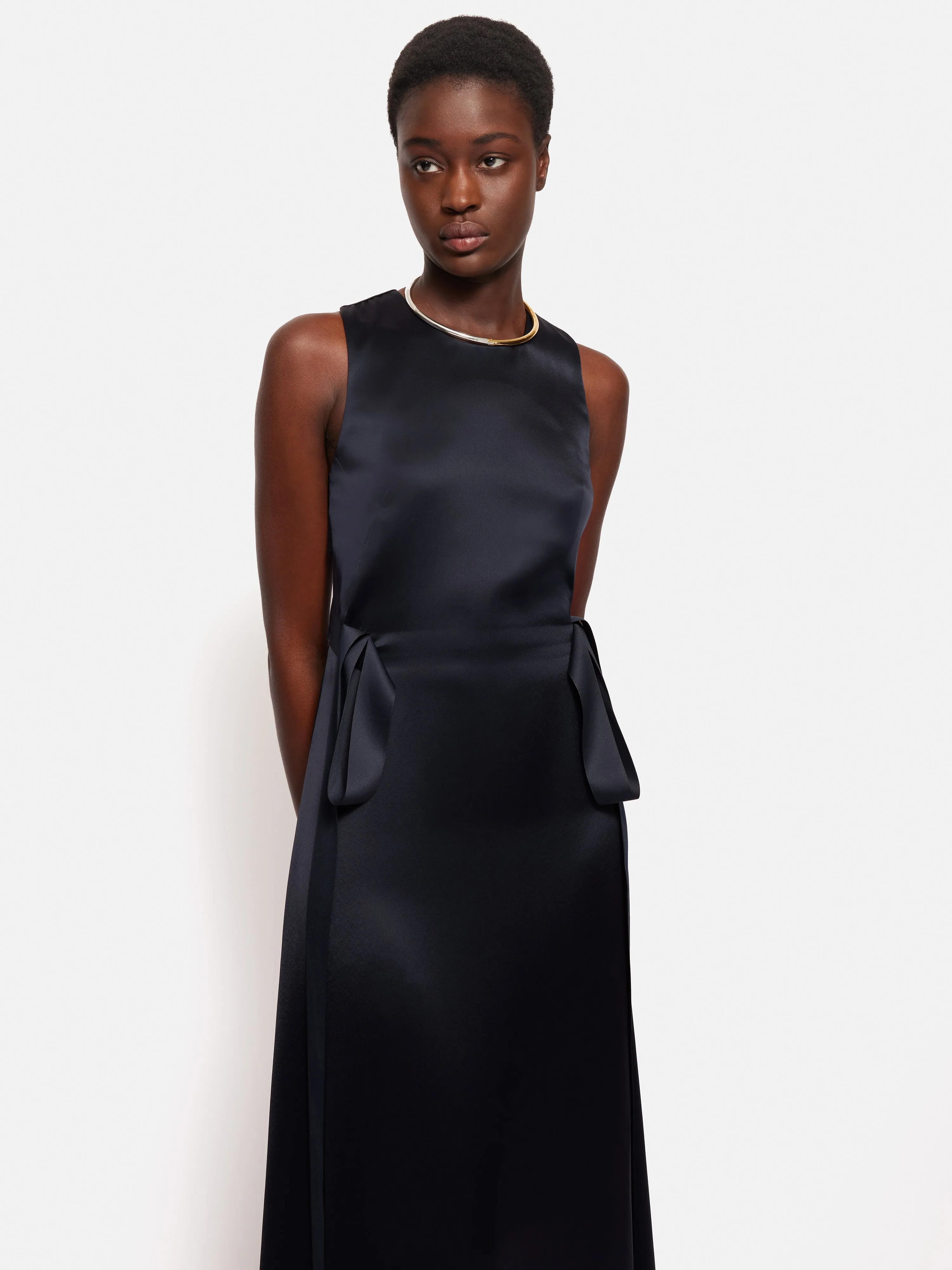 Roksanda Slip Maxi Dress | Navy sold by Jigsaw product image thumbnail 4